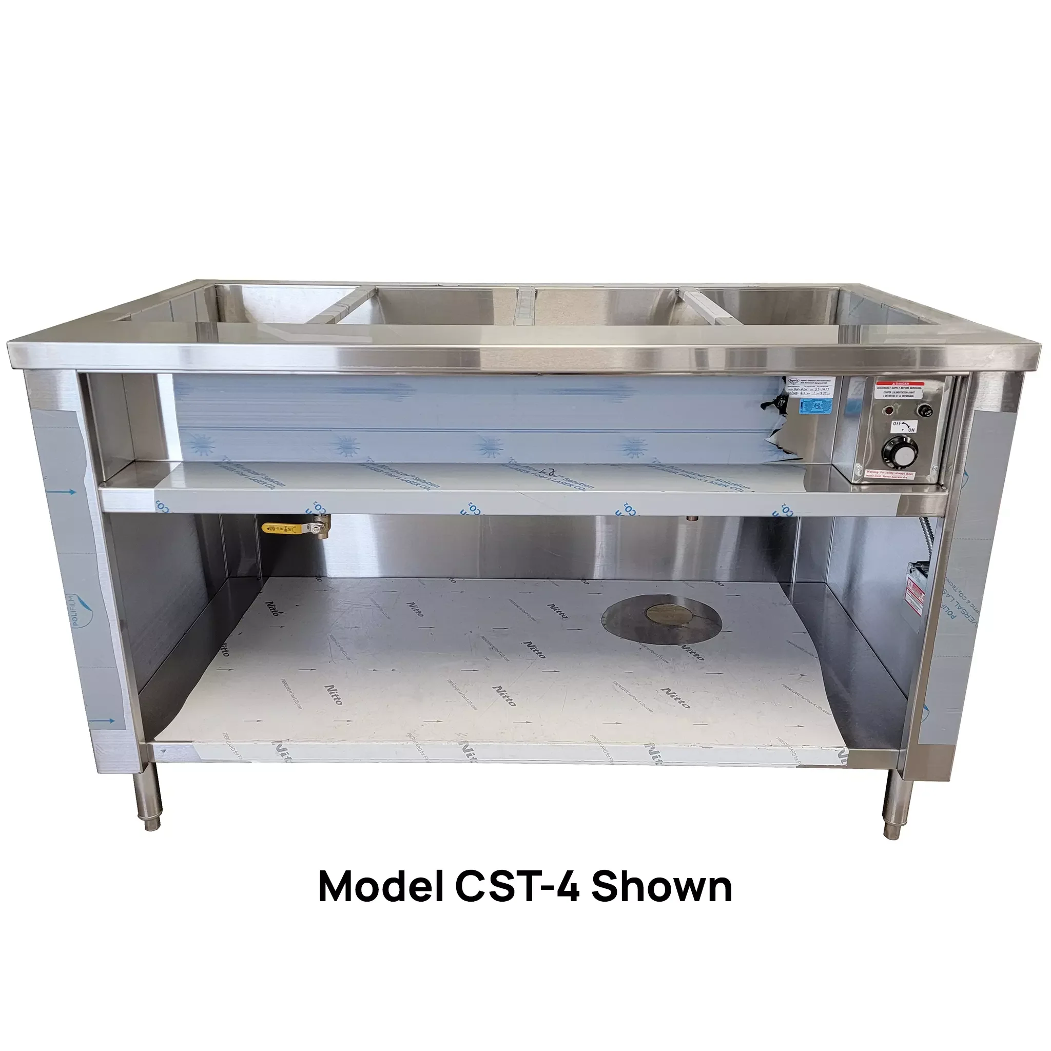 Phoenix CST-8 Steam Table - 8 Wells, Optional Sneeze Guard - Image 2