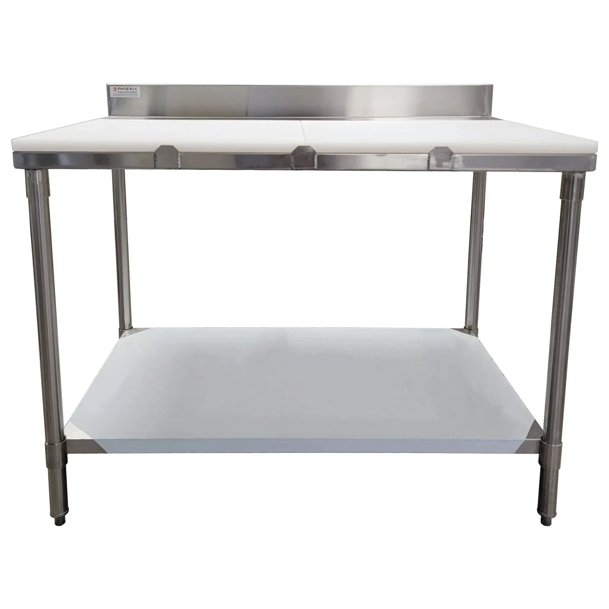 Phoenix Heavy Duty 16 Ga. (1.5mm) Butcher Tables With 1" Cutting Board - Various Sizes - Image 2