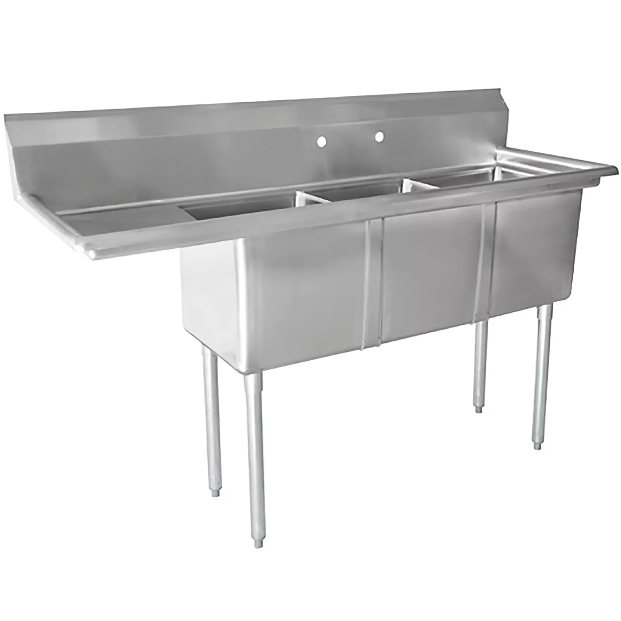 Phoenix Heavy Duty 16 Gauge Stainless Steel Sinks with Drainboard - Various Configurations - Image 9
