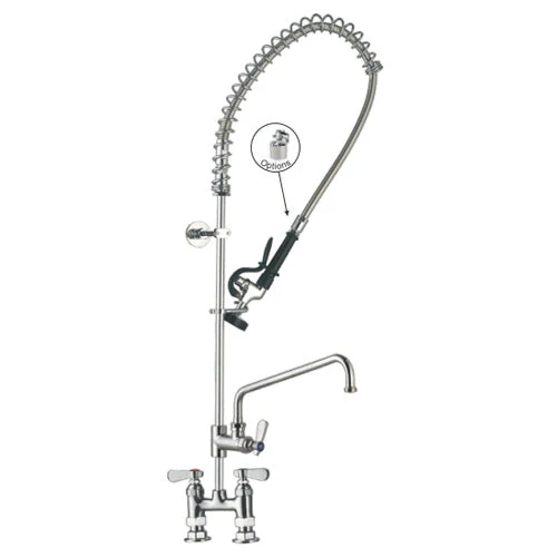 Phoenix Heavy Duty Deck Mount Pre-Rinse Faucet with Add on Swing Neck