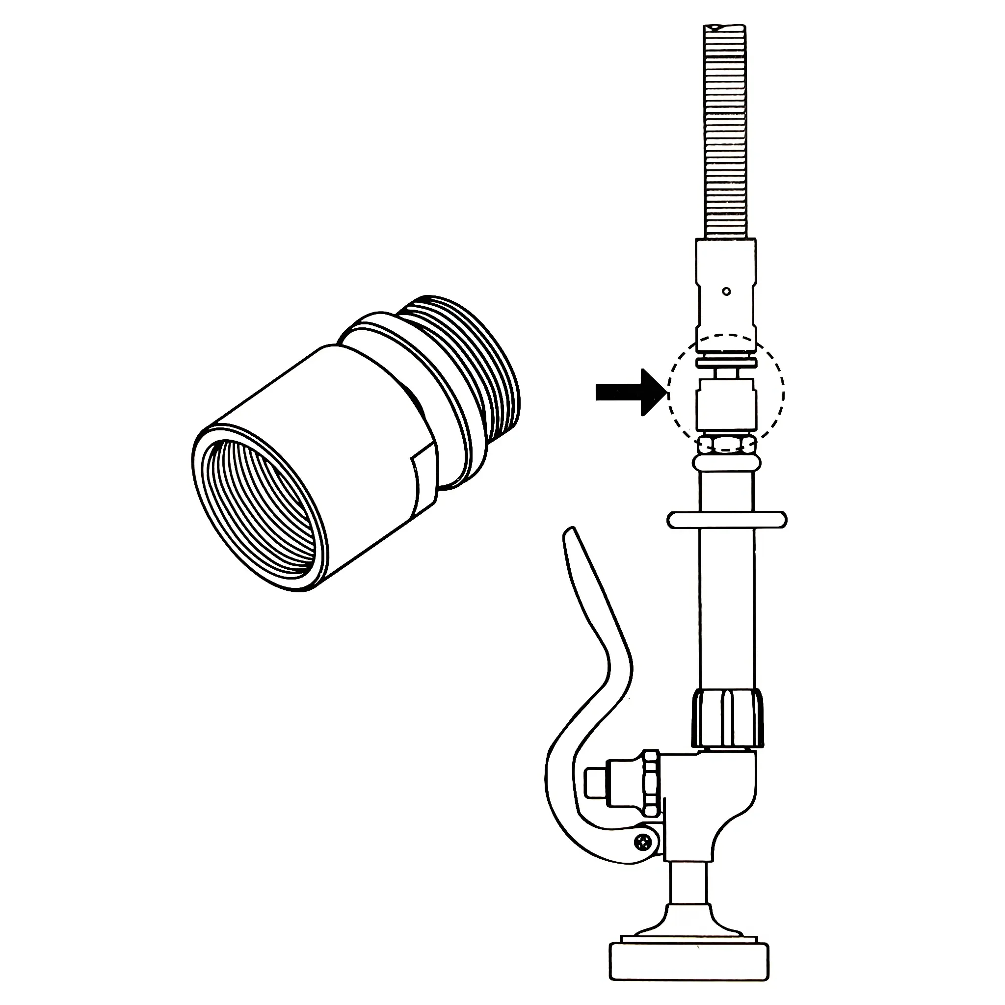 Phoenix Heavy Duty Pre-Rinse Swivel Add On - Image 3