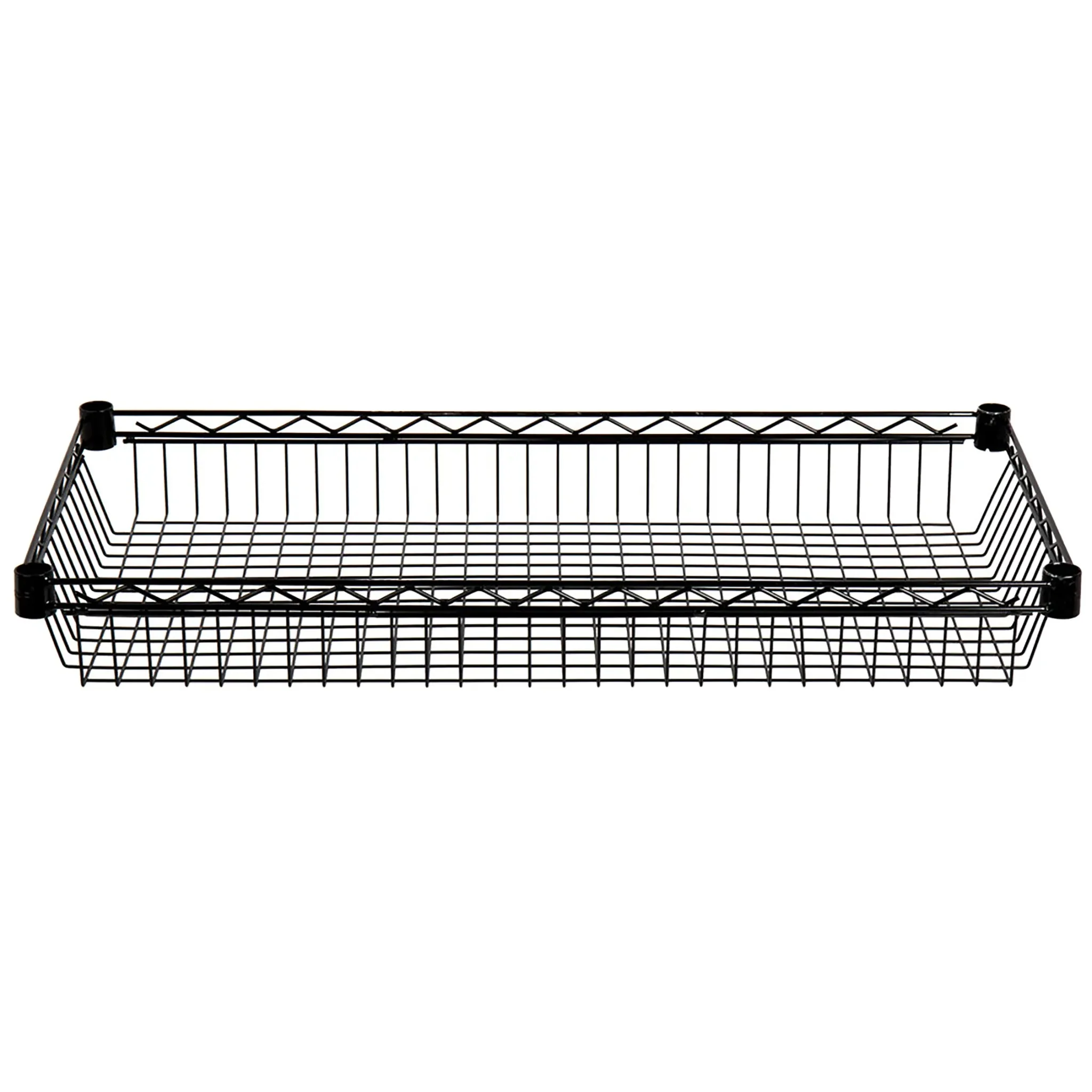 Phoenix Individual Chrome/Black Epoxy Wire Shelf Baskets - Various Sizes - Image 2