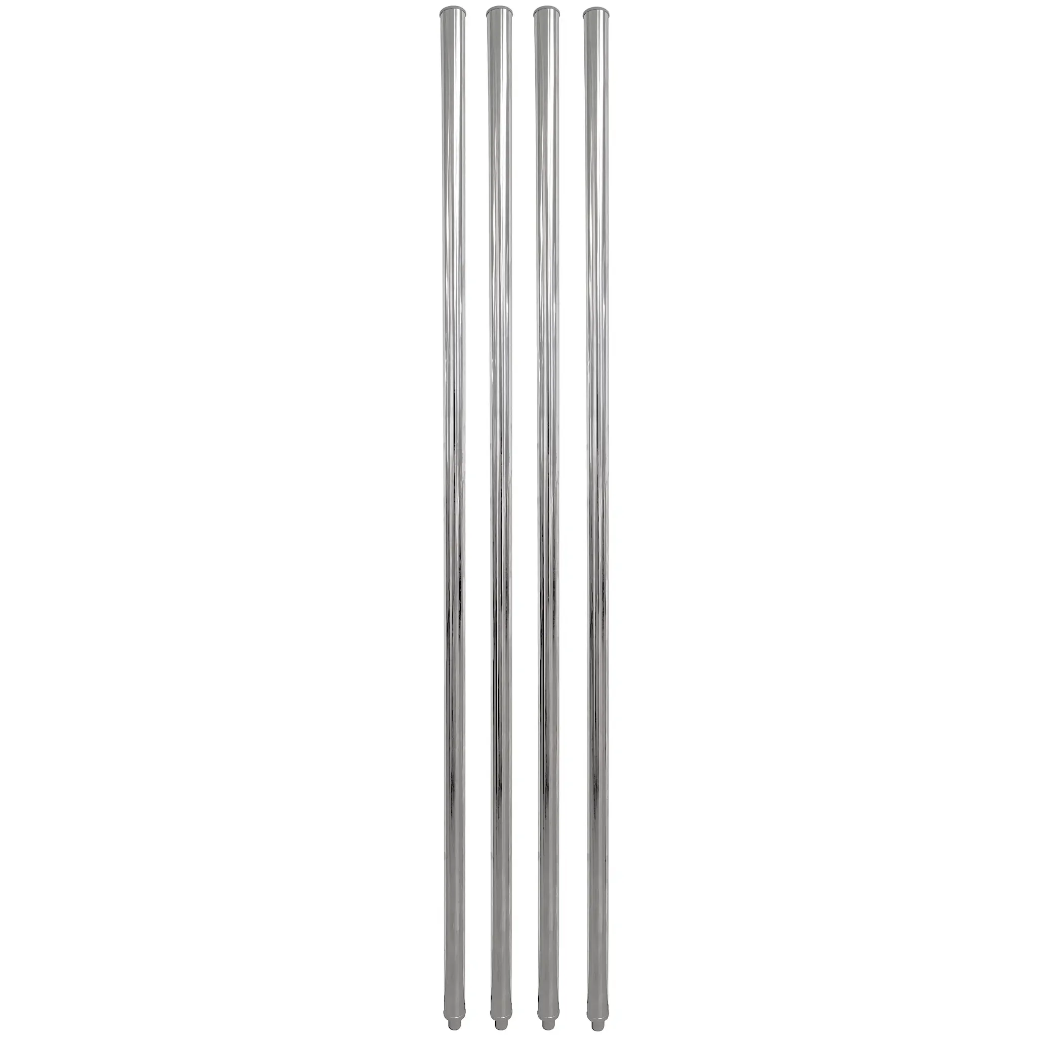 Phoenix Stainless Steel Poles For 4 Tier Shelving (Set of 4)- Various Sizes