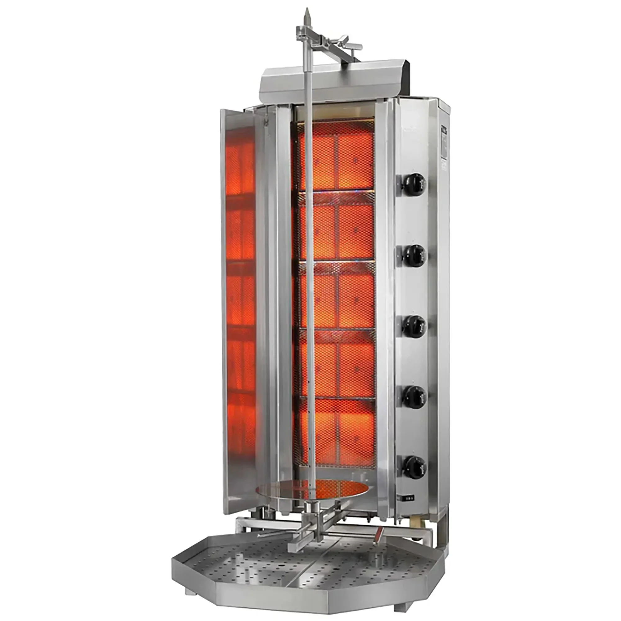 Potis RS-MU-GD5 Natural Gas 5 Burner Shawarma Broiler