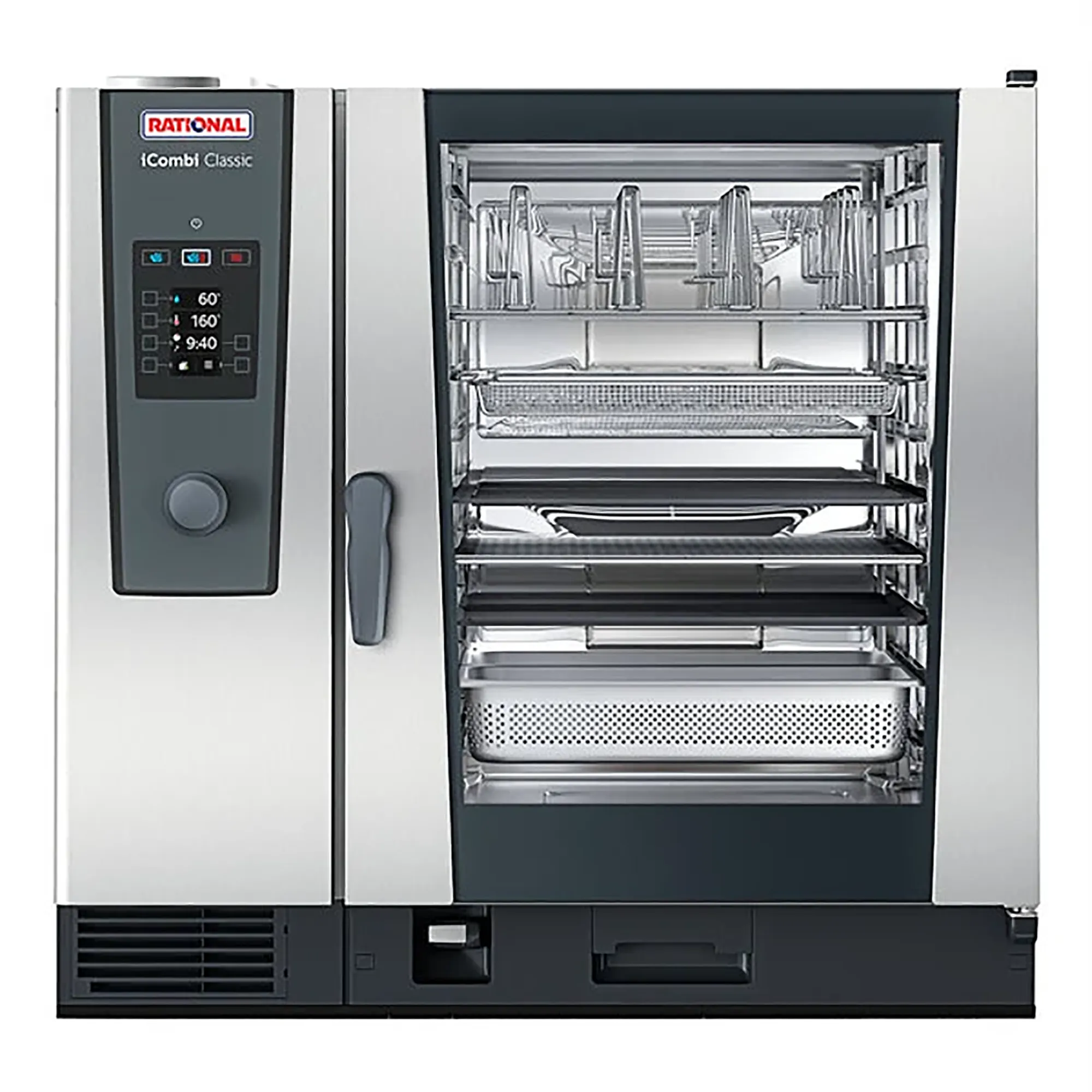 Rational iCombi Classic Natural Gas/Propane Combi Oven - Manual Controls, Fits 10 Full Size Sheet Pans