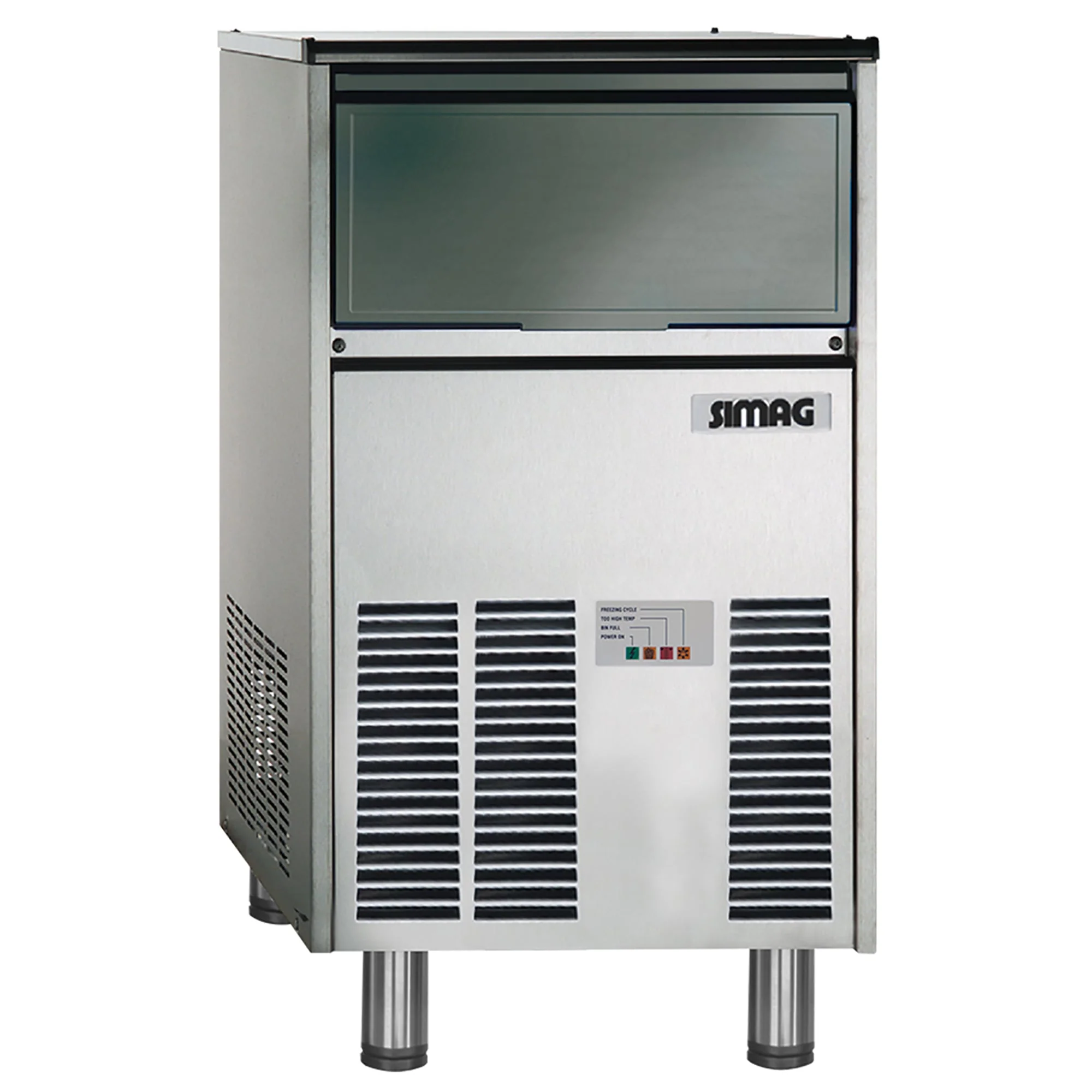 Simag SCH30 Ice Machine, Cube Shaped Ice - 62LBS/24HRS, 18LBS Storage