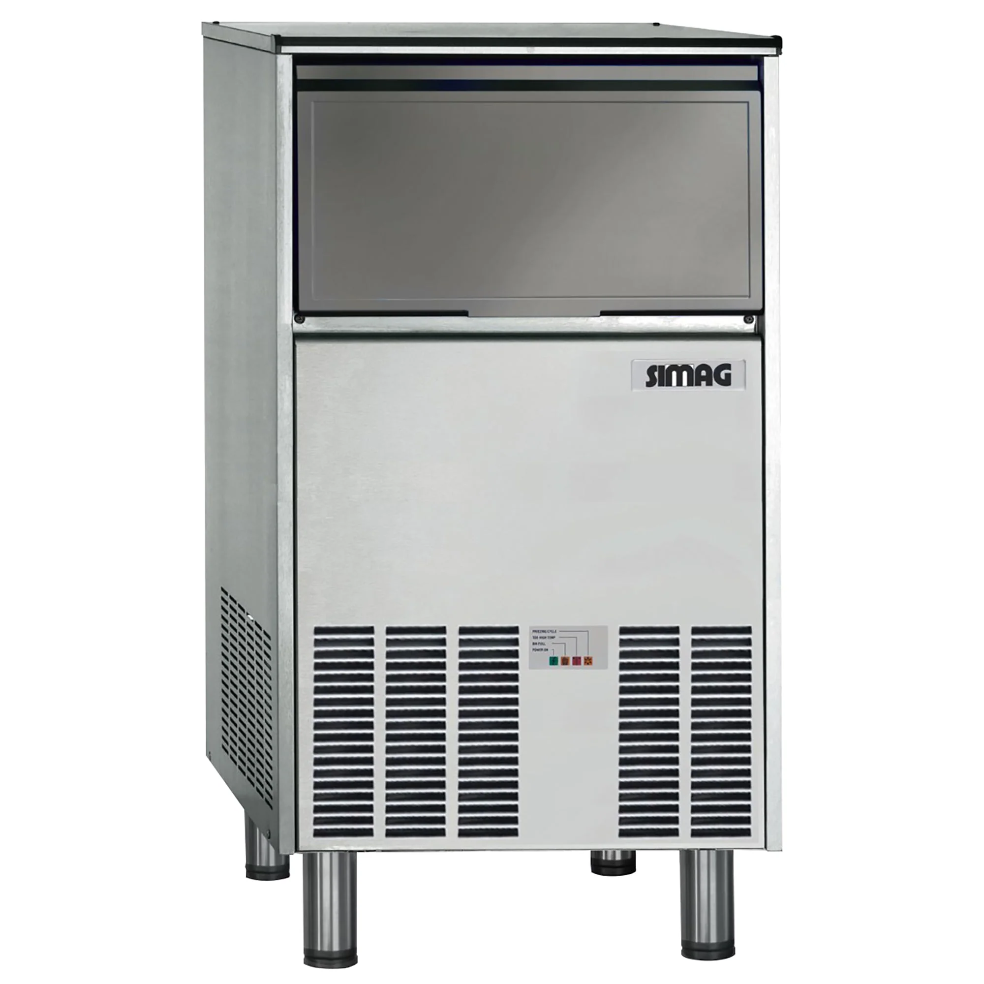 Simag SCH65 Ice Machine, Cube Shaped Ice - 127LBS/24HRS, 48LBS Storage