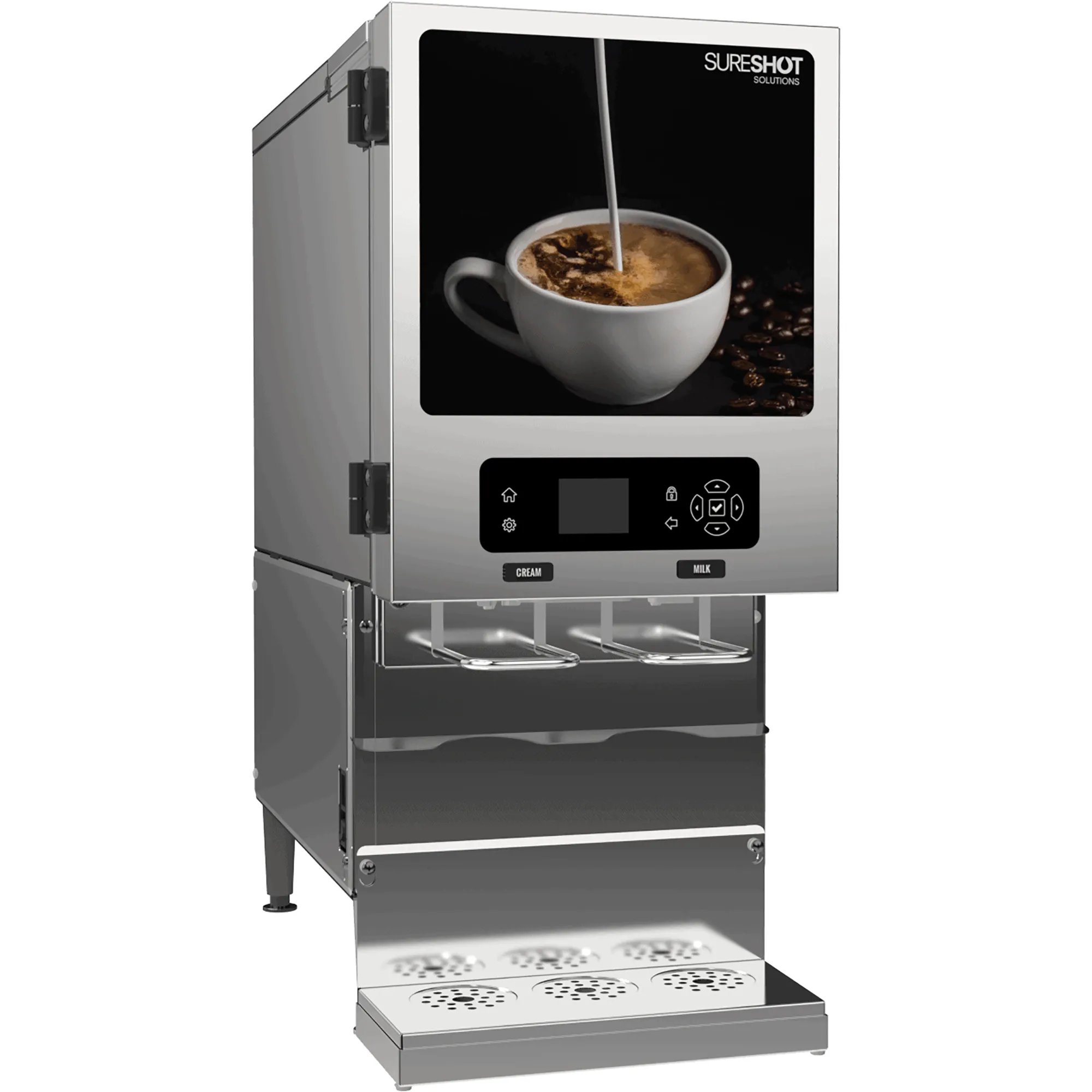 SureShot FlexoShot 2.0 Series AC220-V2SST Milk & Cream Dispenser - 19L Total Capacity, Various Configurations