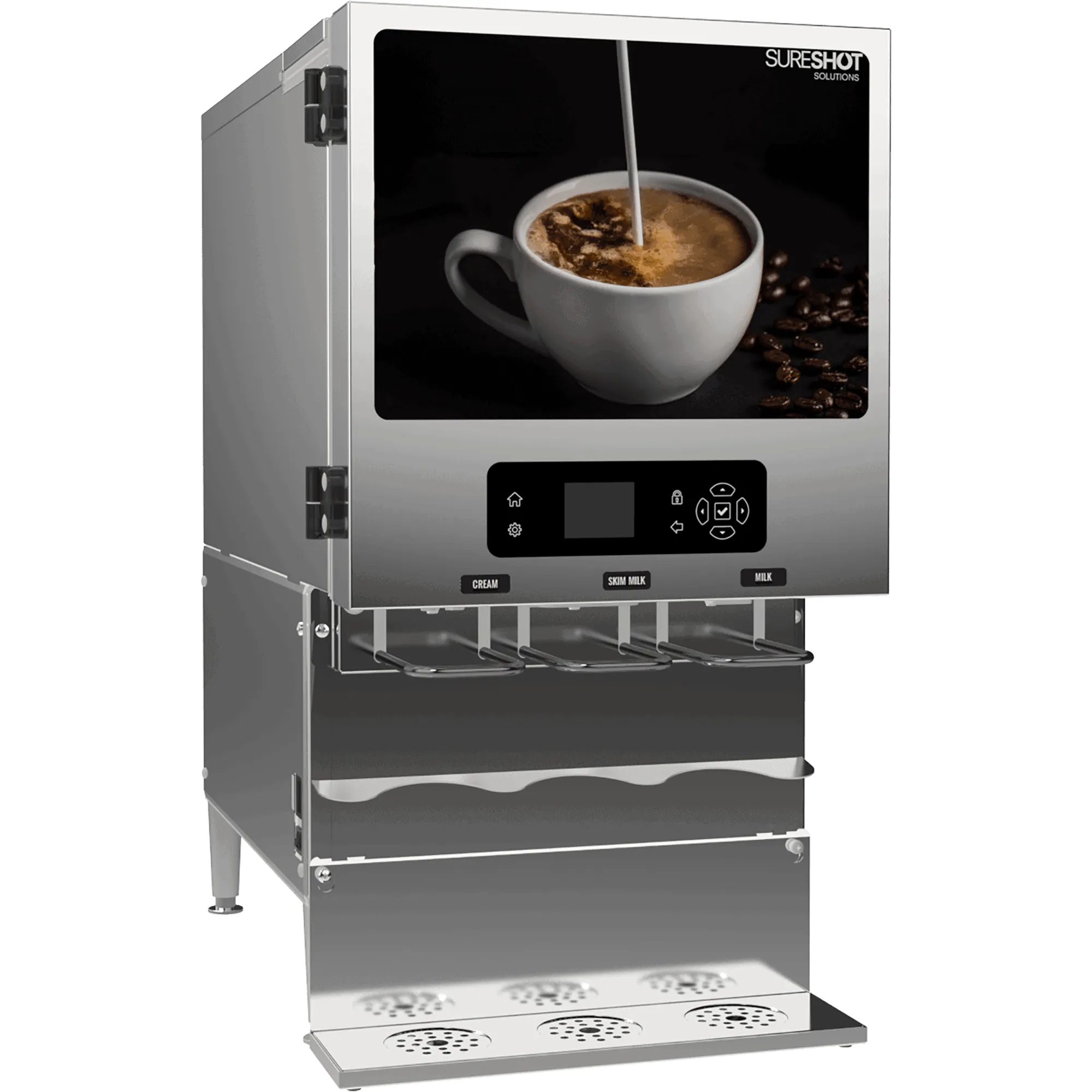 SureShot FlexoShot 2.0 Series AC330-V2SST Milk & Cream Dispenser - 28.5L Total Capacity