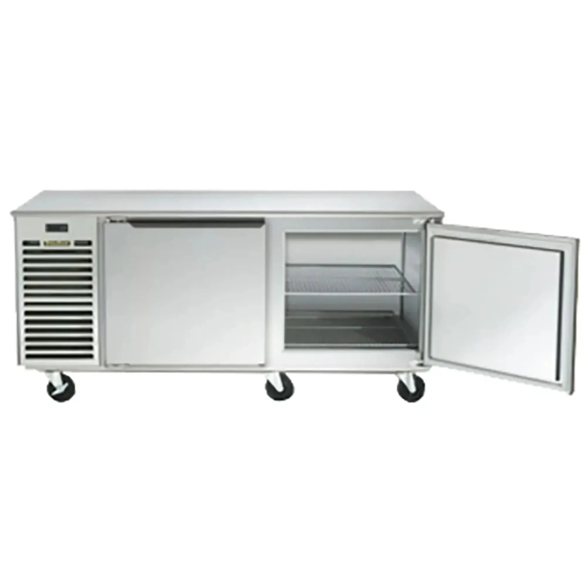 Traulsen TU072HT Double Door 72" Side Mounted Refrigerated Work Table