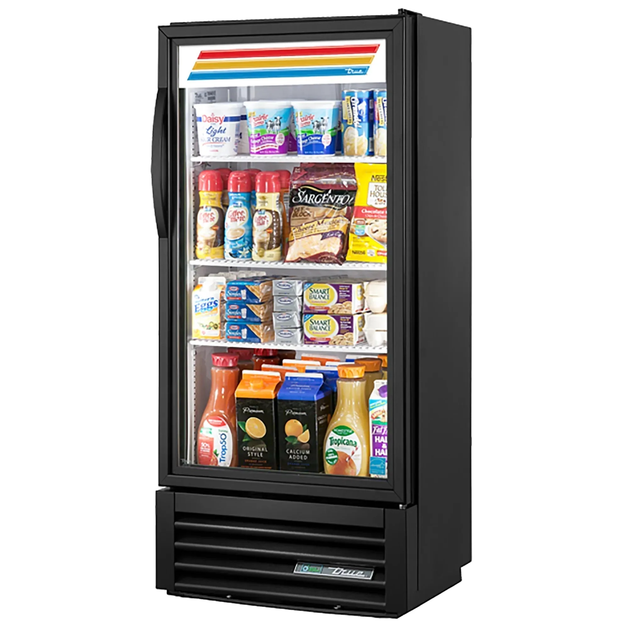 True GDM-10SSL-HC~TSL01 Single Door 25" Wide Shallow Glass Display Refrigerator
