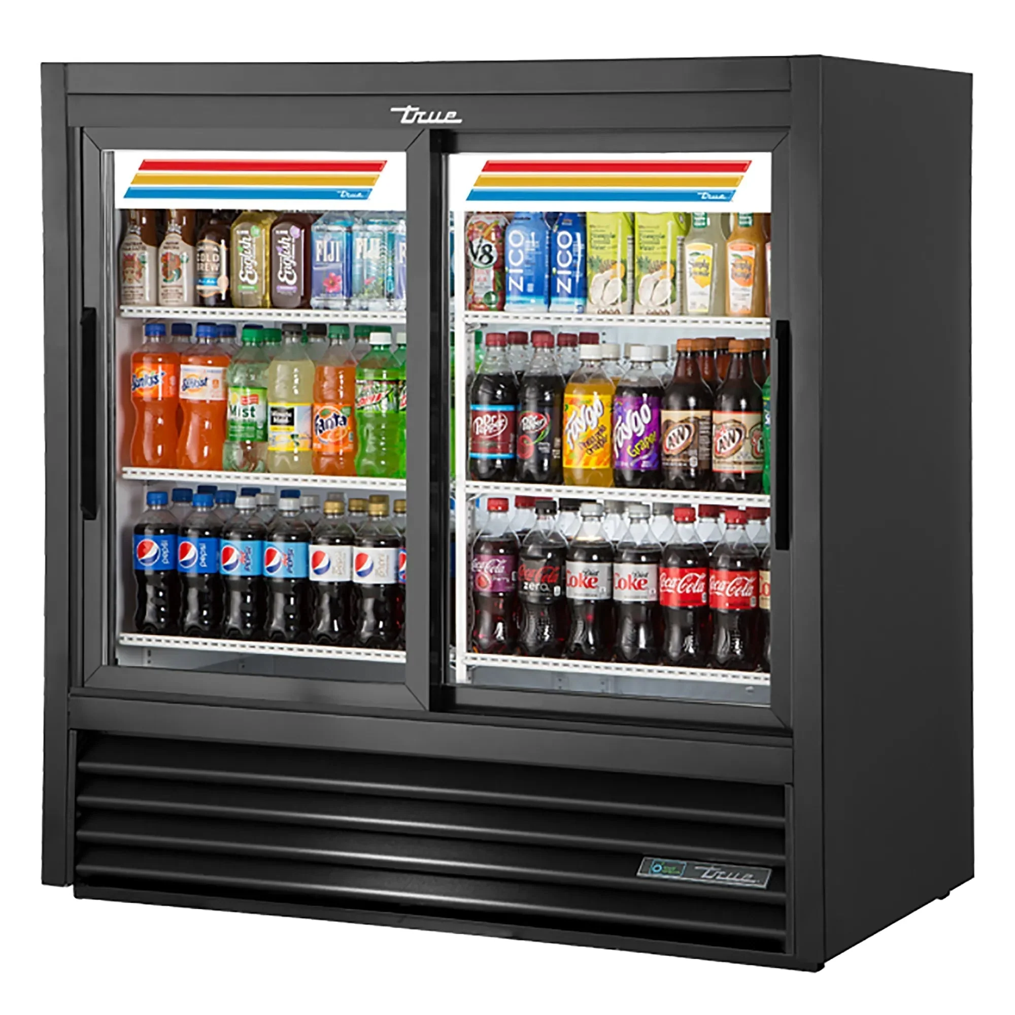 True GDM-41C-48-HC-LD Double Sliding Door 48" Wide Display Refrigerator