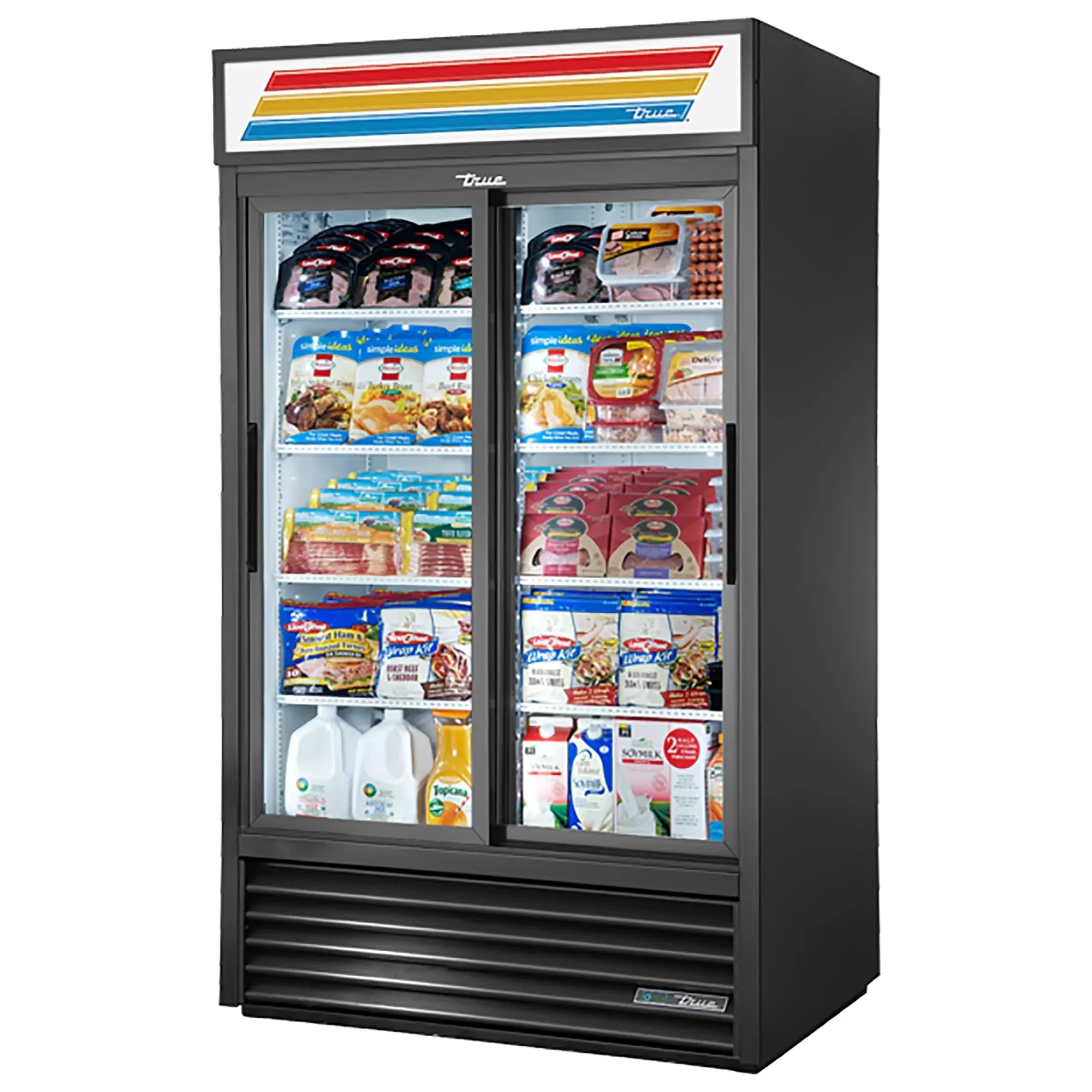 True GDM Series Double Door 47" Wide Display Refrigerator - Swing or Sliding Doors - Image 2