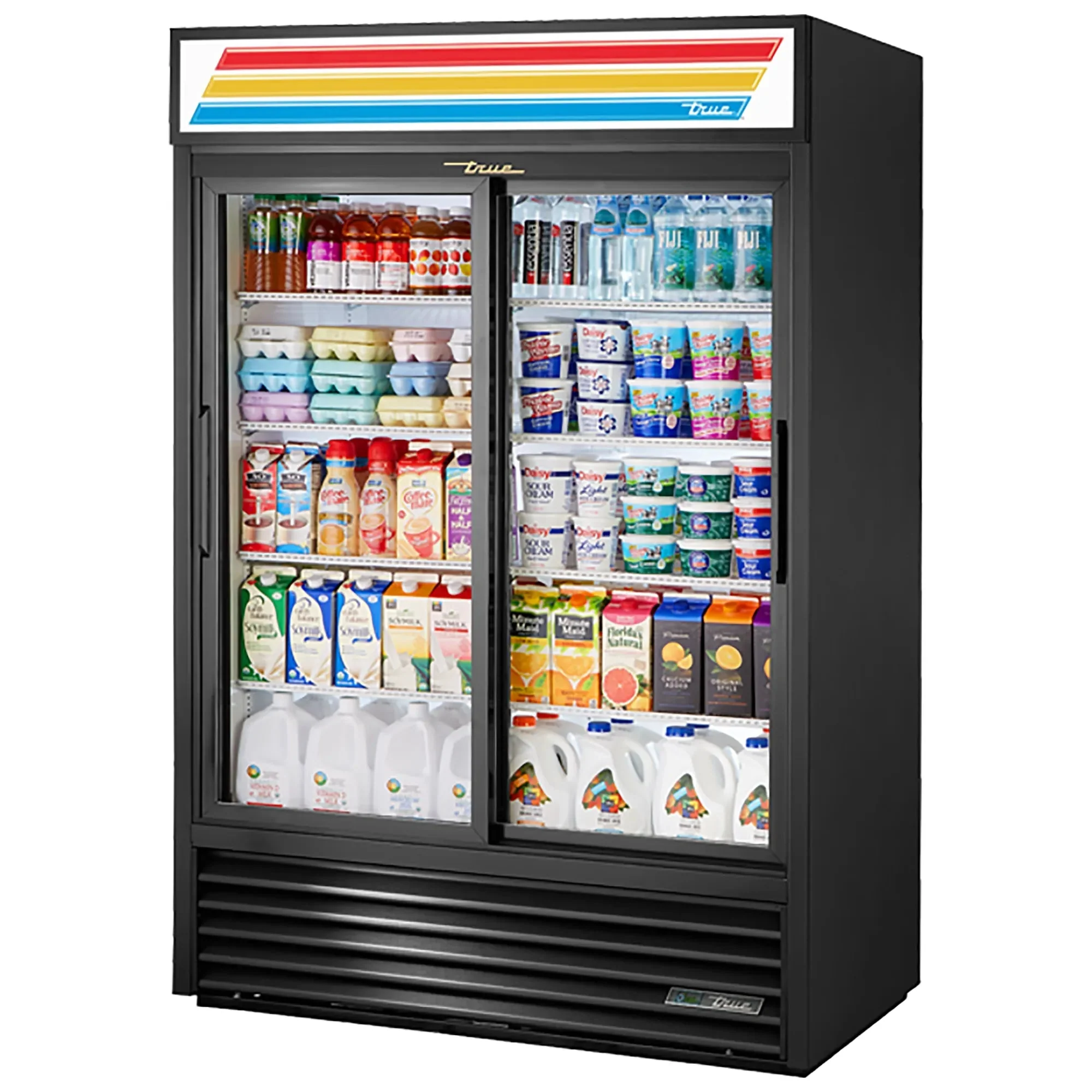 True GDM Series Double Door 54" Wide Display Refrigerator - Swing or Sliding Doors - Image 2