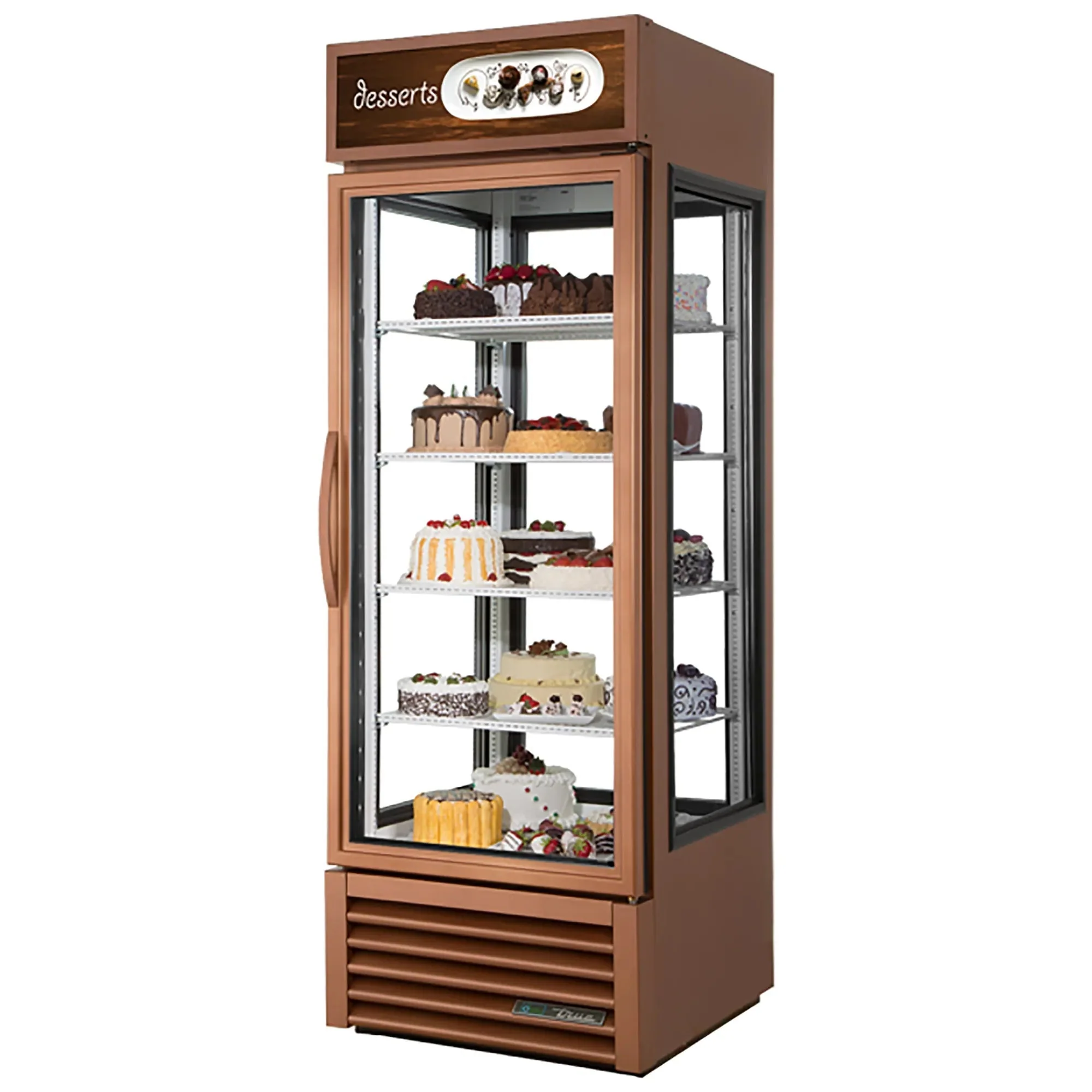 True G4SM-23-HC~TSL01 Four Sided 27" Wide Glass Door Display Refrigerator