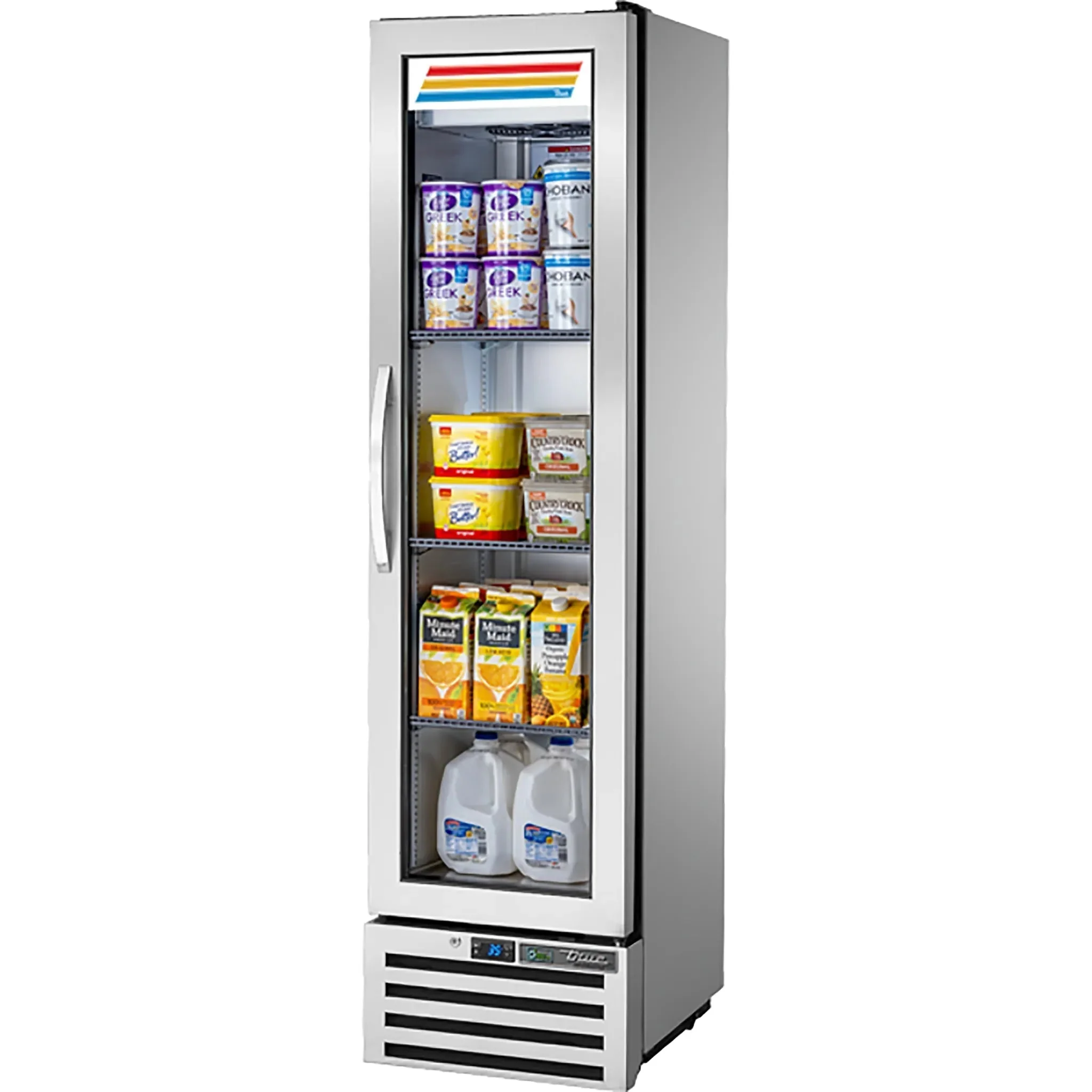 True T-11G Series Single Door 19" Wide Display Refrigerator - Black or Stainless Steel - Image 2