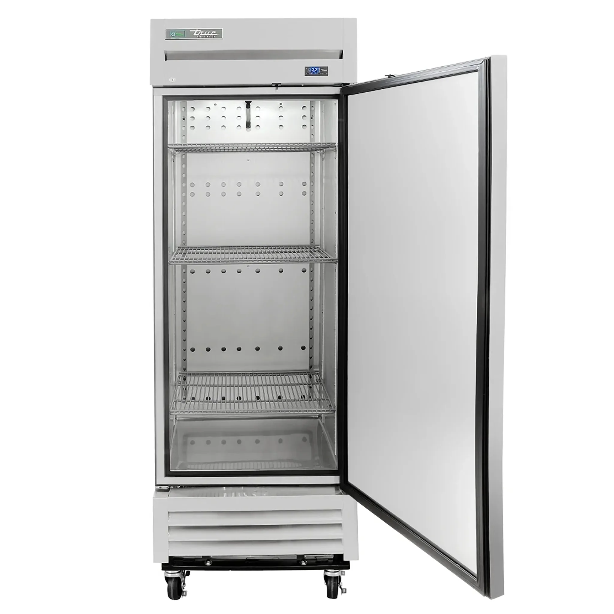 True T-19-HC Single Solid Door 27" Wide Shallow Stainless Steel Refrigerator - Image 2