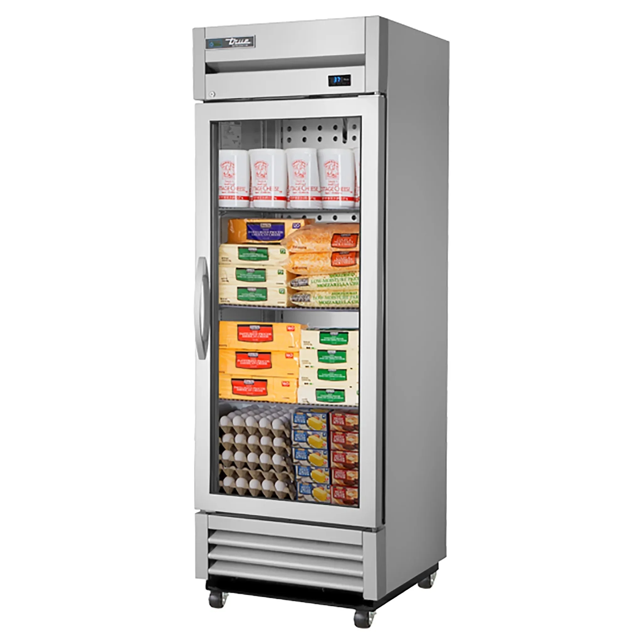 True T-19G-HC~FGD01 Single Door 27" Wide Shallow Display Refrigerator