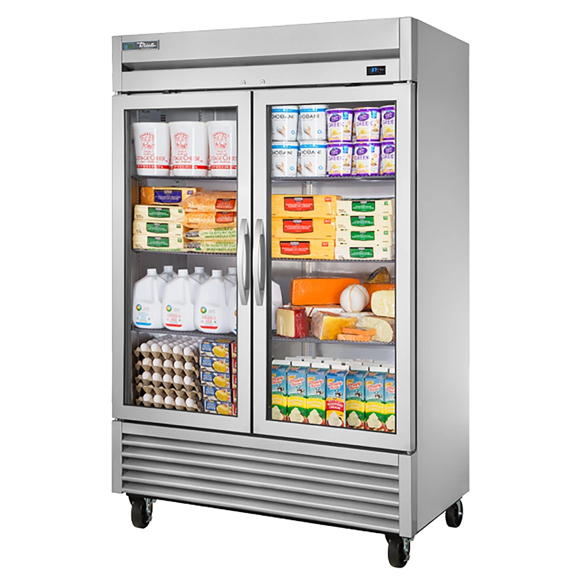 True T-49G-HC~FGD01 Double Door 54" Wide Display Refrigerator