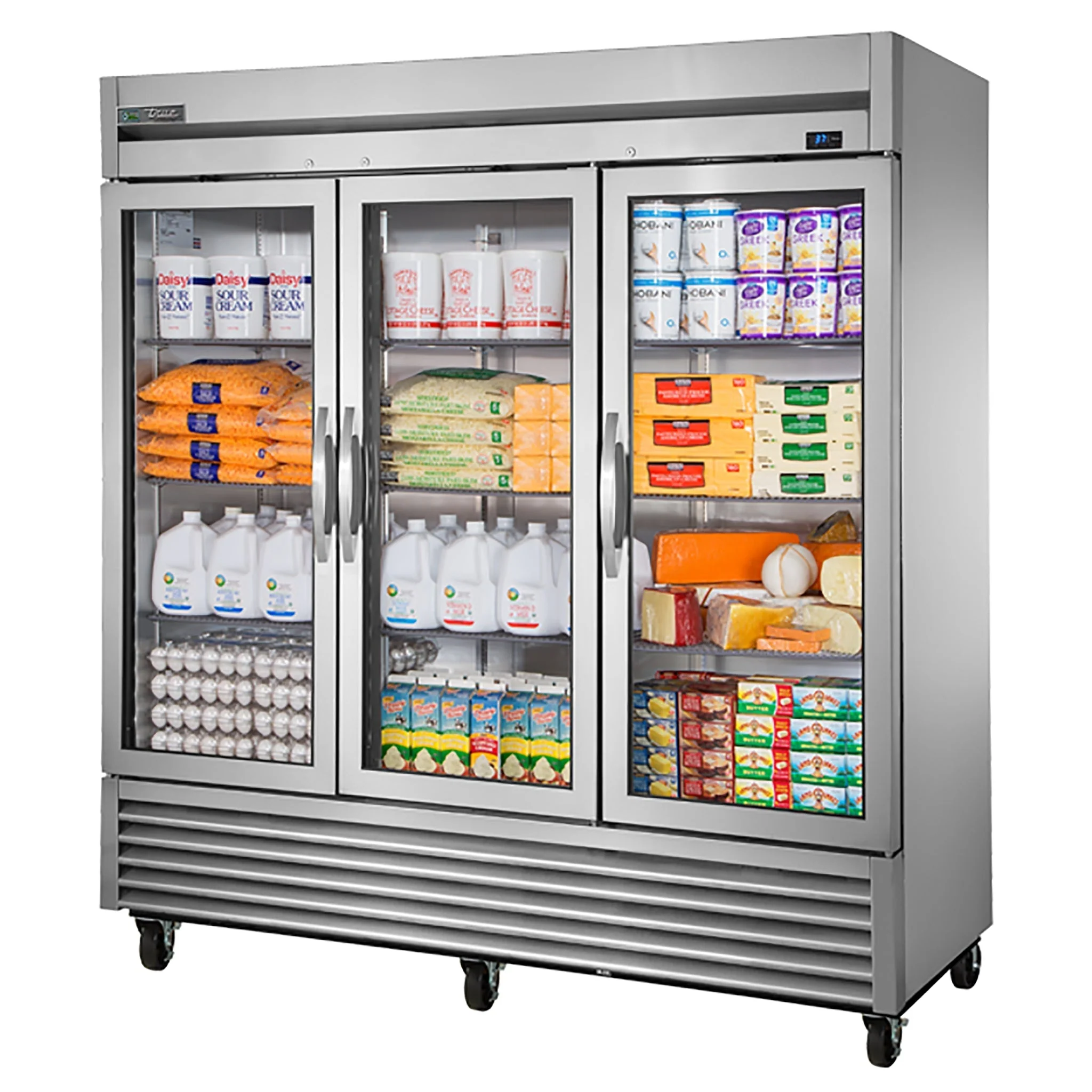 True T-72G-HC~FGD01 Triple Door 78" Wide Display Refrigerator