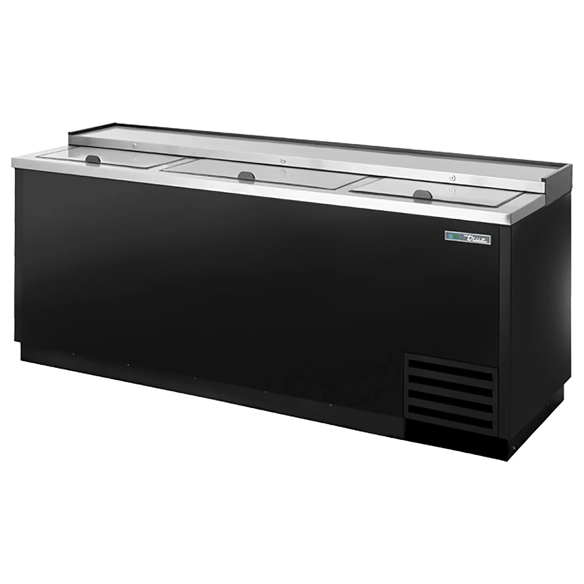 True TD-80-30 Series 80" Horizontal Bottle Cooler - Black or Stainless Steel Finish