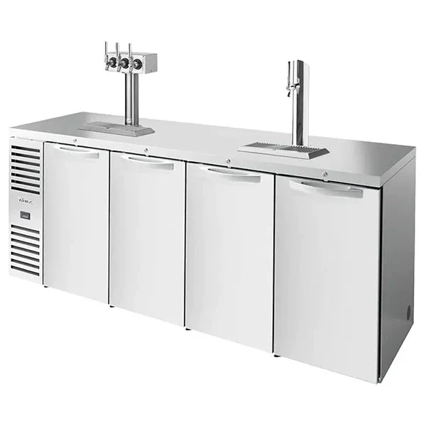 True TDR92-RISZ1-L Series Four Door 92" Wide Keg Beer Dispensing Cooler - Black or Stainless Steel Finish - Image 2