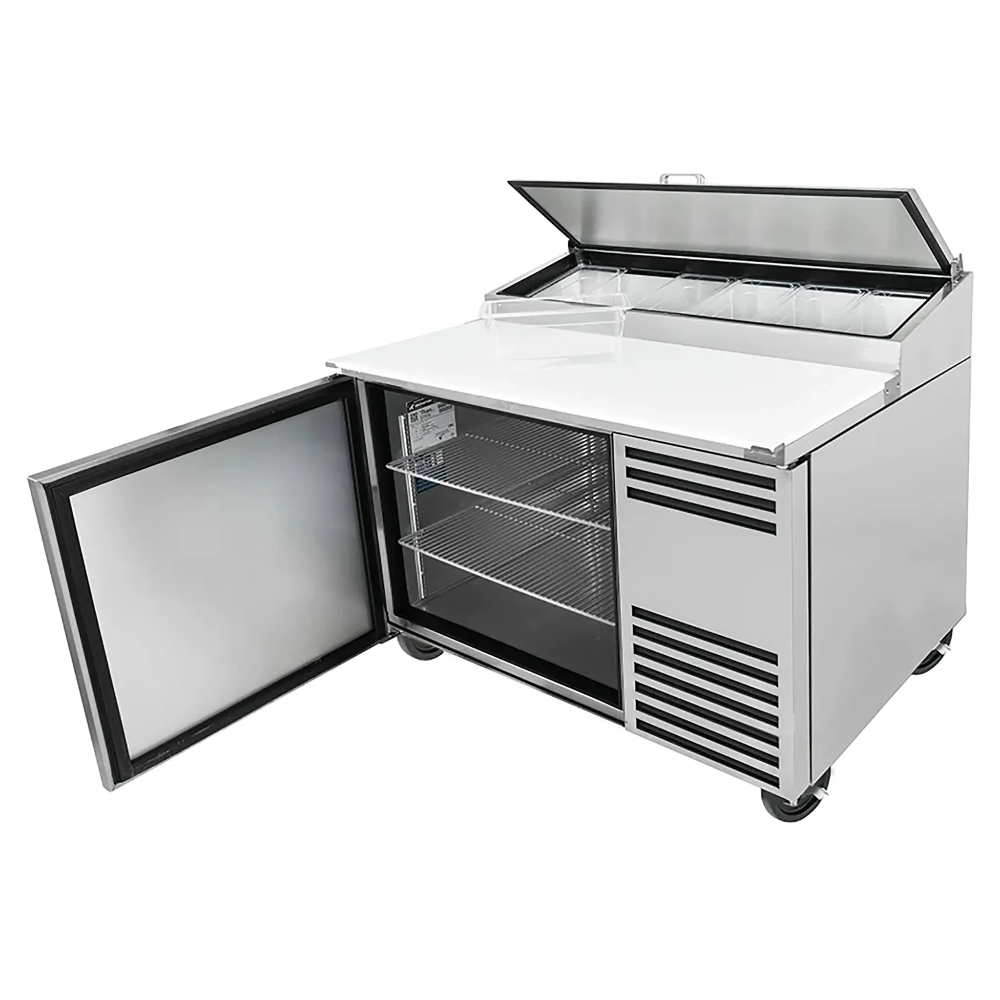 True TPP-AT-44-HC Single Door 44" Refrigerated Pizza Prep Table - Various Configurations - Image 4