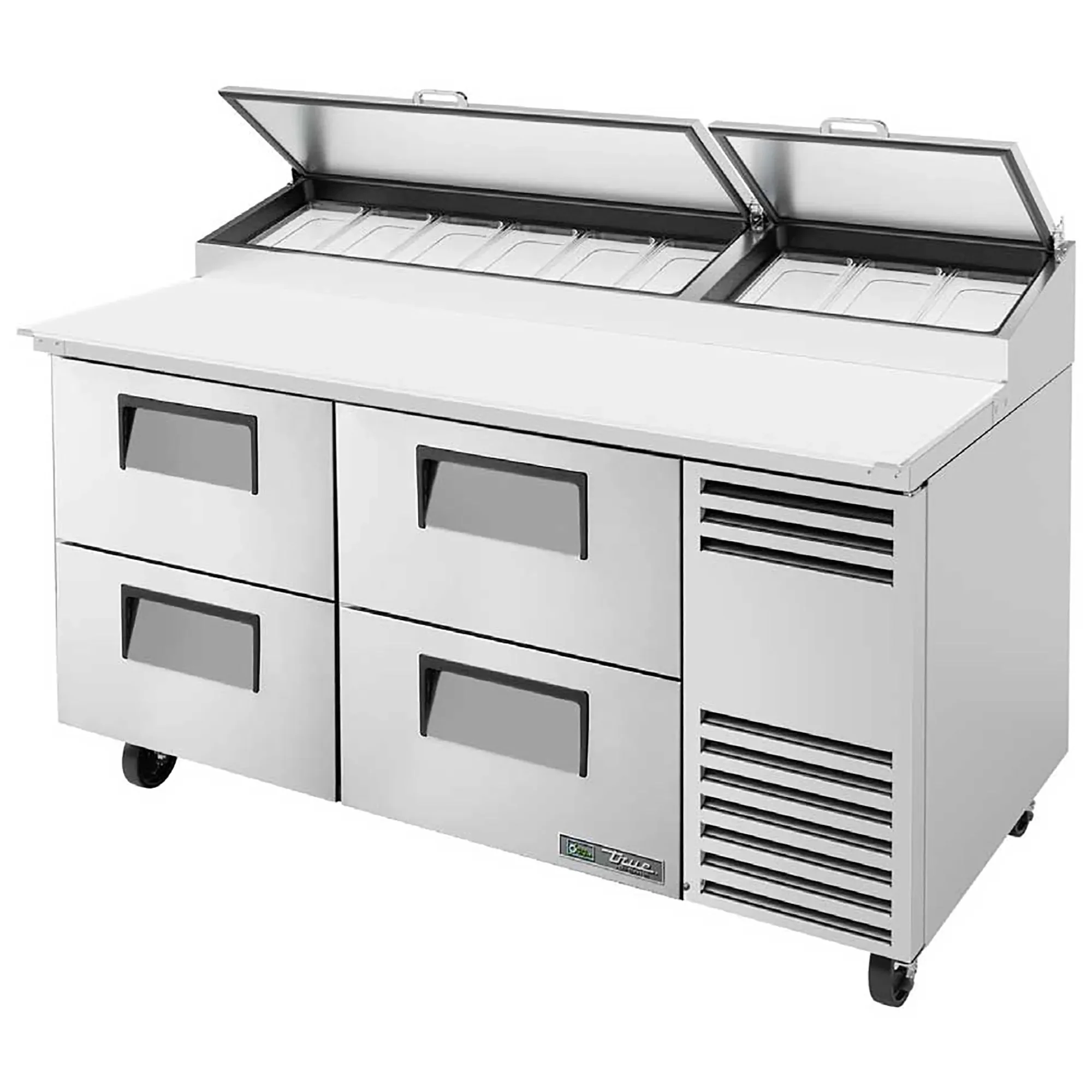 True TPP-AT-67-HC Double Door 67" Refrigerated Pizza Prep Table - Various Configurations - Image 3