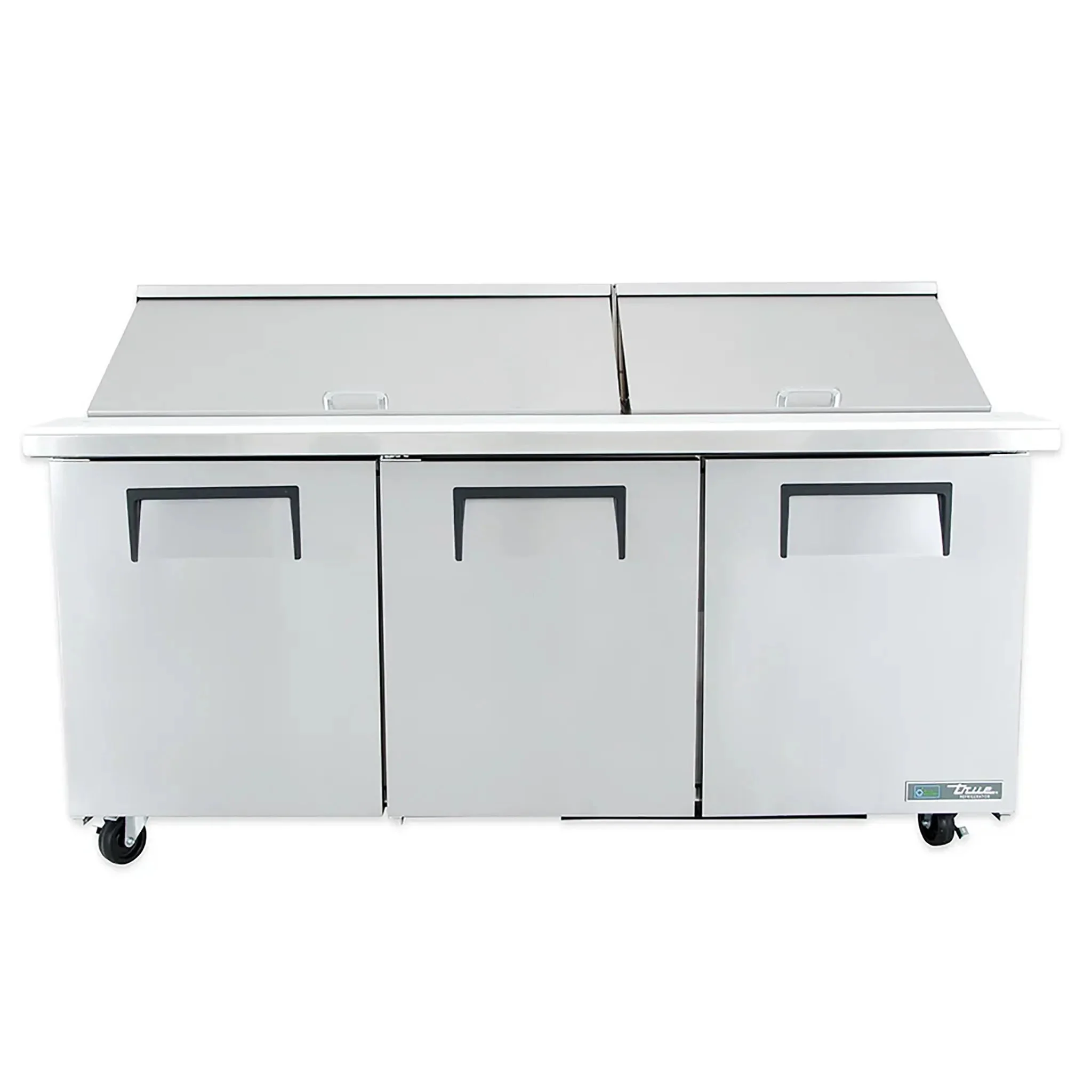 True TSSU-72-30M-B-ST-HC Triple Door 72" Refrigerated Mega Top Sandwich Prep Table - Various Configurations - Image 6