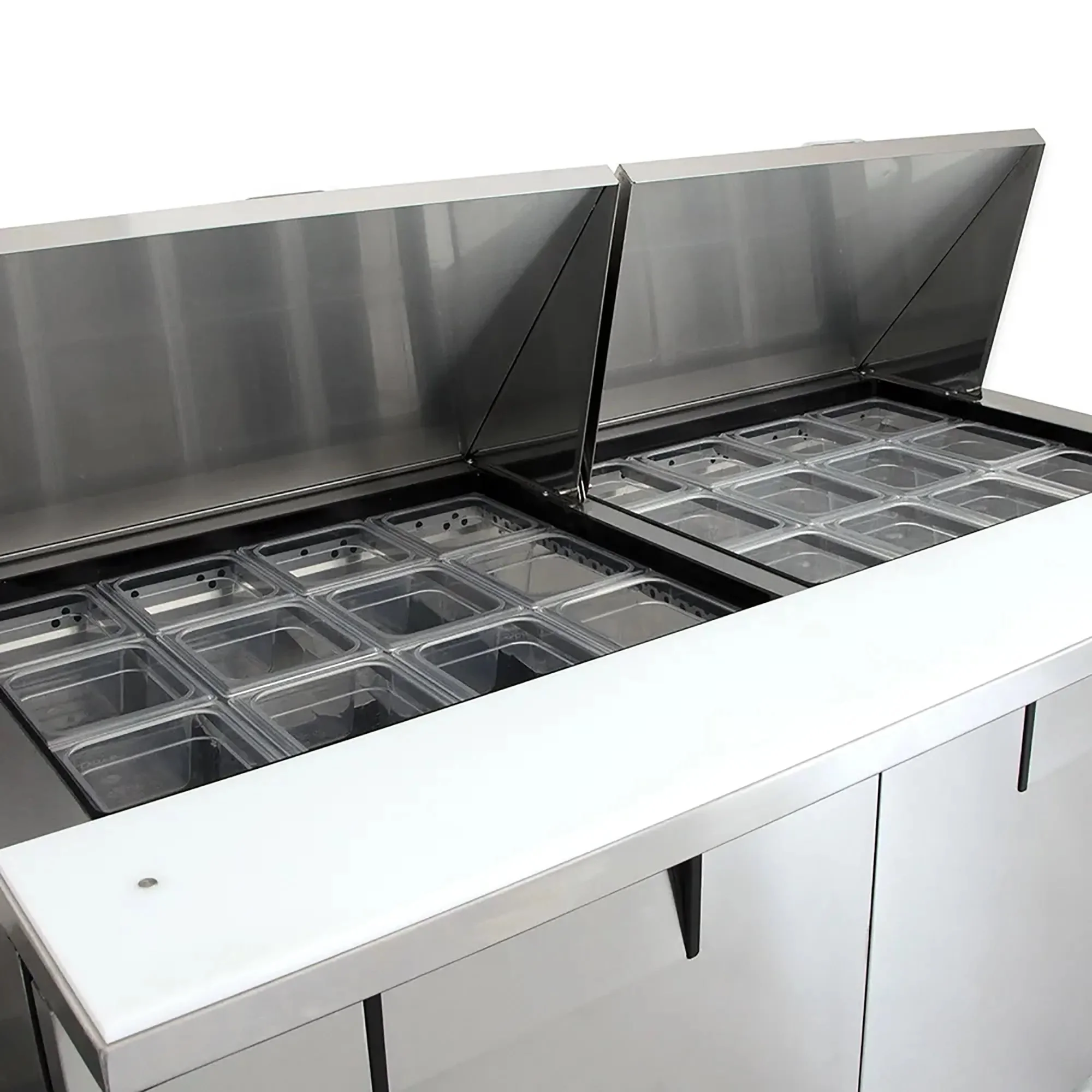 True TSSU-60-24M-B-ST-HC Double Door 60" Refrigerated Mega Top Sandwich Prep Table - Various Configurations - Image 6