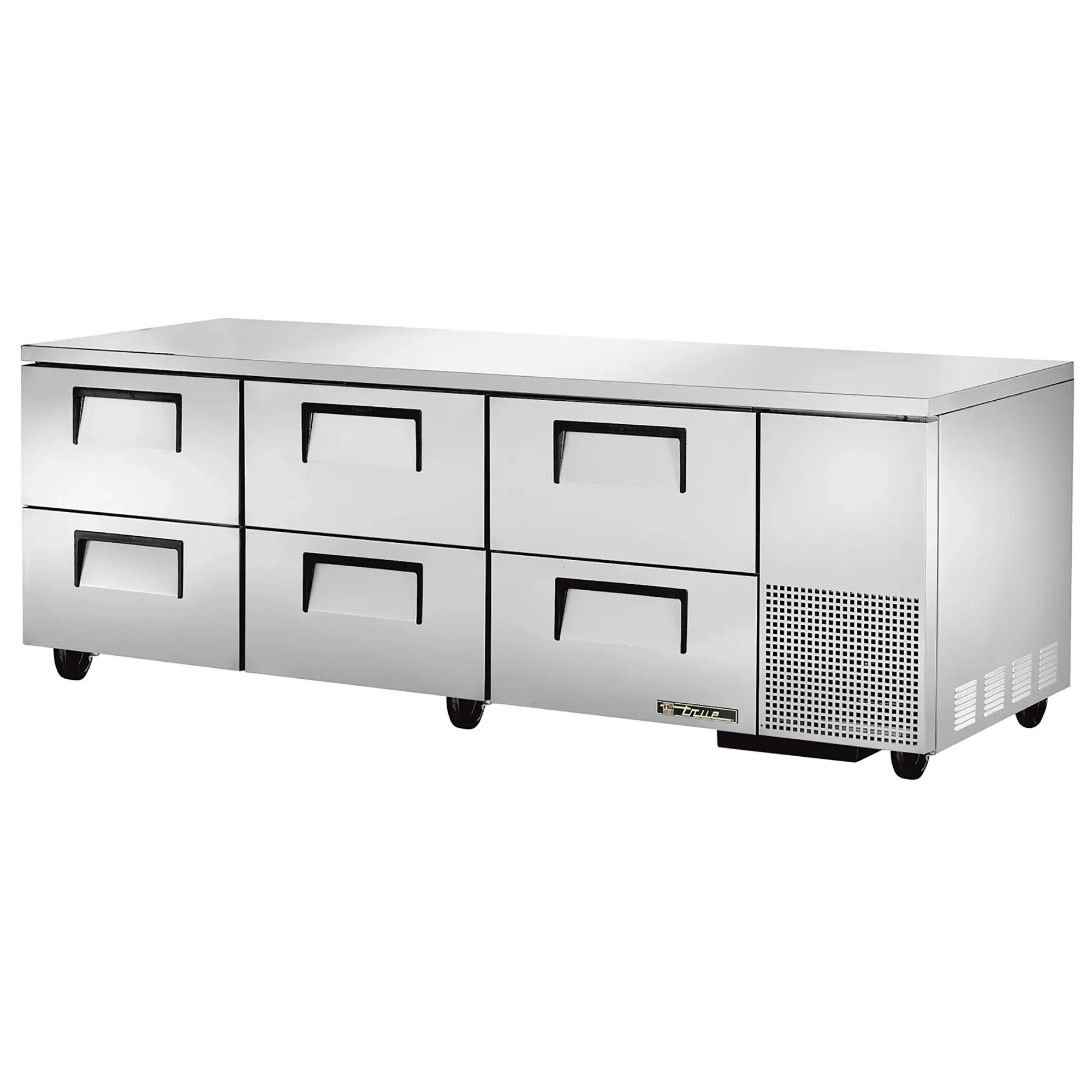 True TUC-93-HC Triple Door 93" Side Mounted Refrigerated Work Table - Various Configurations - Image 4