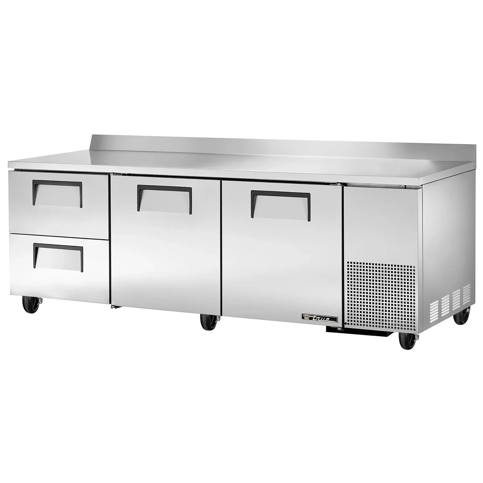 True TUC-93-HC Triple Door 93" Side Mounted Refrigerated Work Table - Various Configurations - Image 6