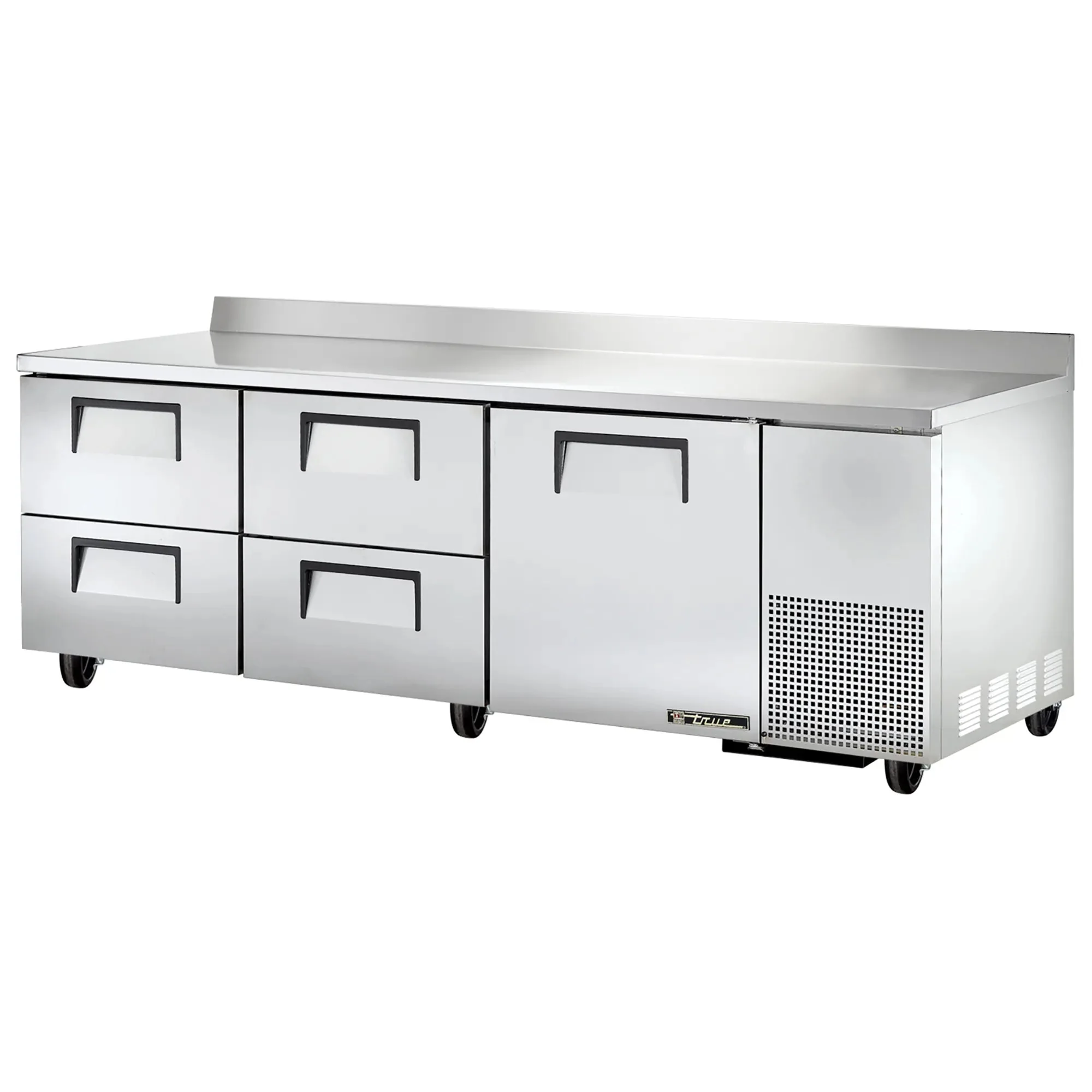 True TUC-93-HC Triple Door 93" Side Mounted Refrigerated Work Table - Various Configurations - Image 7