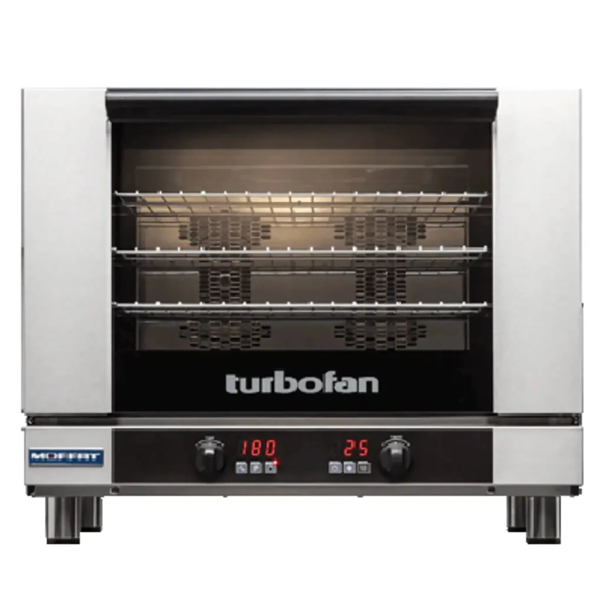 TurboFan E28 Series Electric Counter Top Convection Oven - 208V, Fits 4 Full Size Sheet Pans, Various Configurations - Image 4