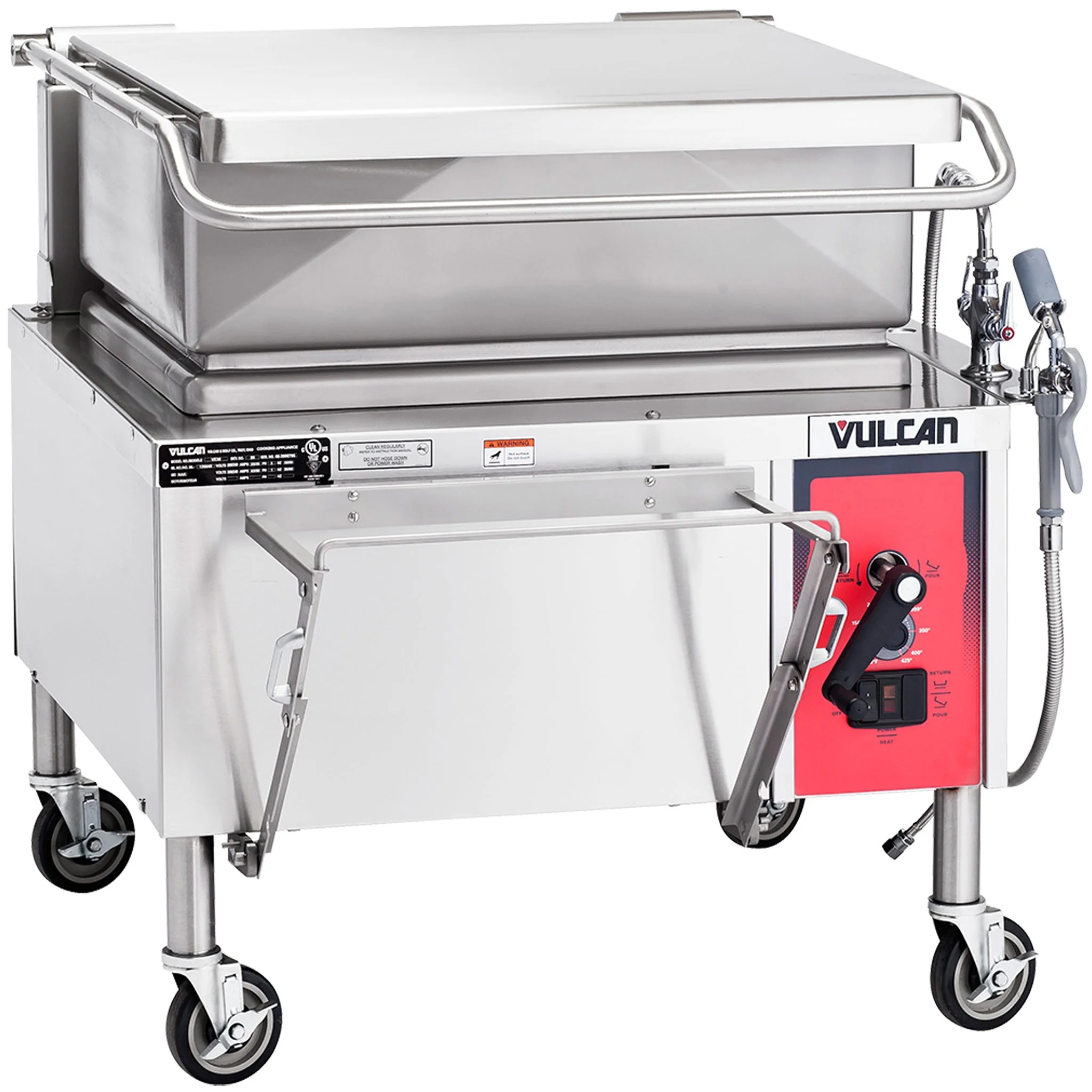 Vulcan VG40 Manual Lift Natural Gas/Propane Braising Pan - 40 Gallon Capacity