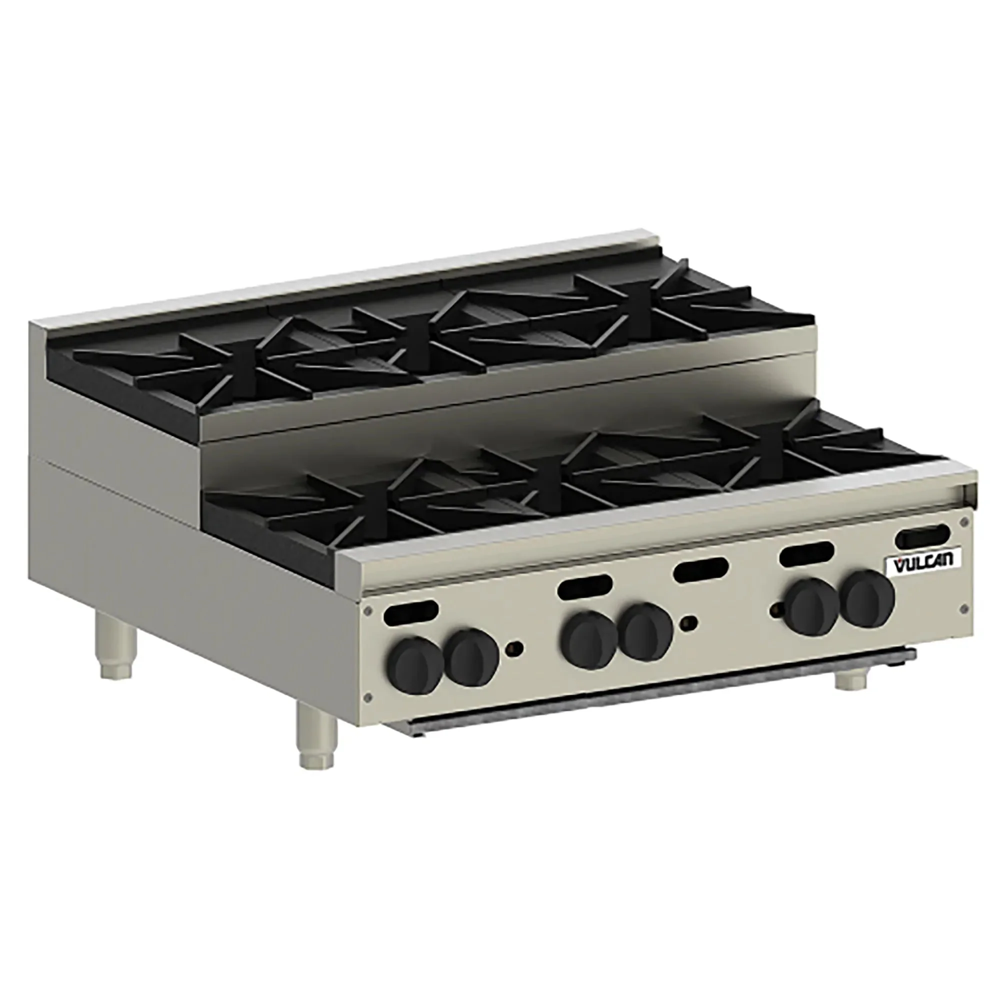 Vulcan VHP Series Natural Gas/Propane Step-Up Open Burner - Various Configurations - Image 3