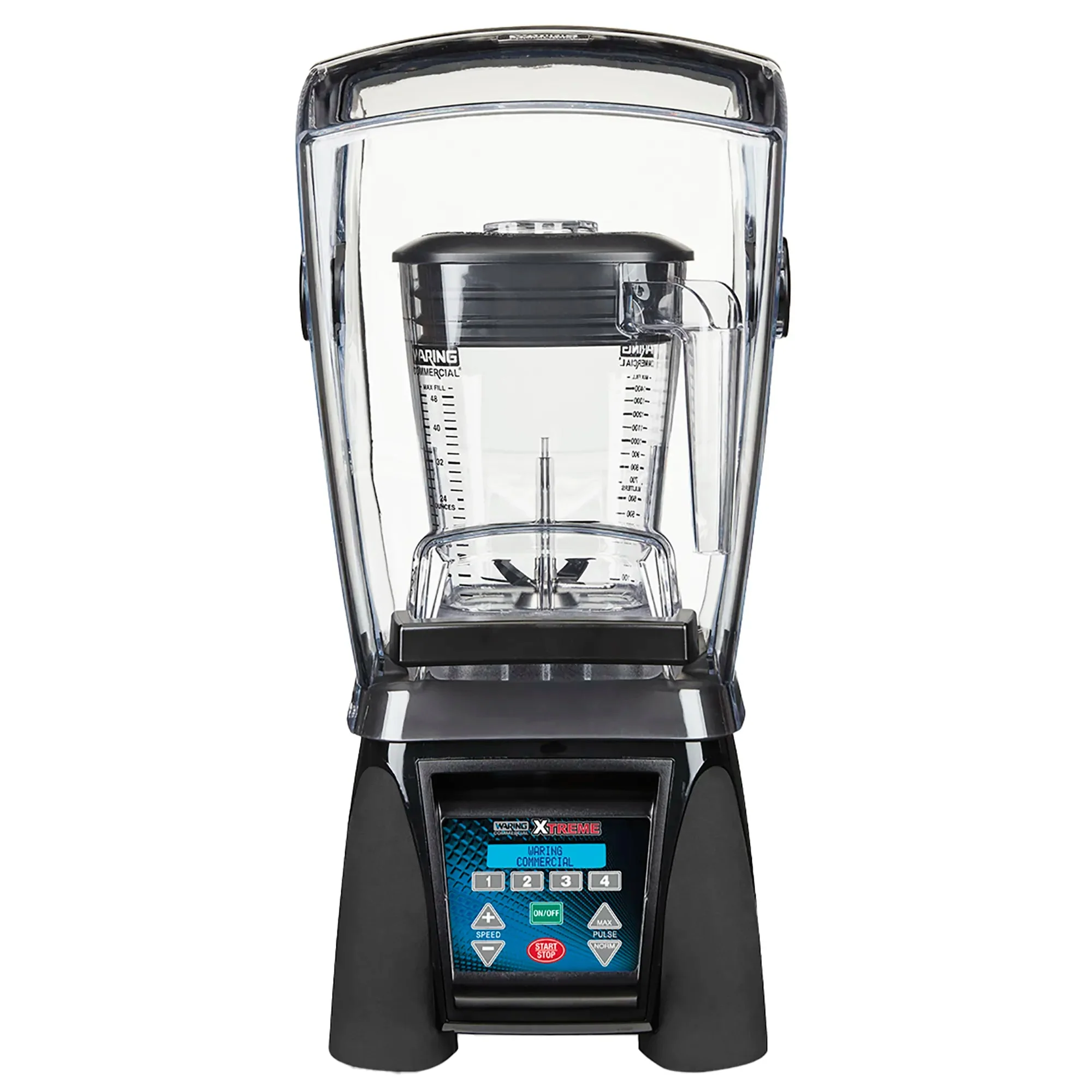 Waring MX1500XTXP Xtreme High Power Commercial Blender with Programmable Controls & Sound Enclosure – 48 Oz/1.4 L Capacity, 3.5 HP