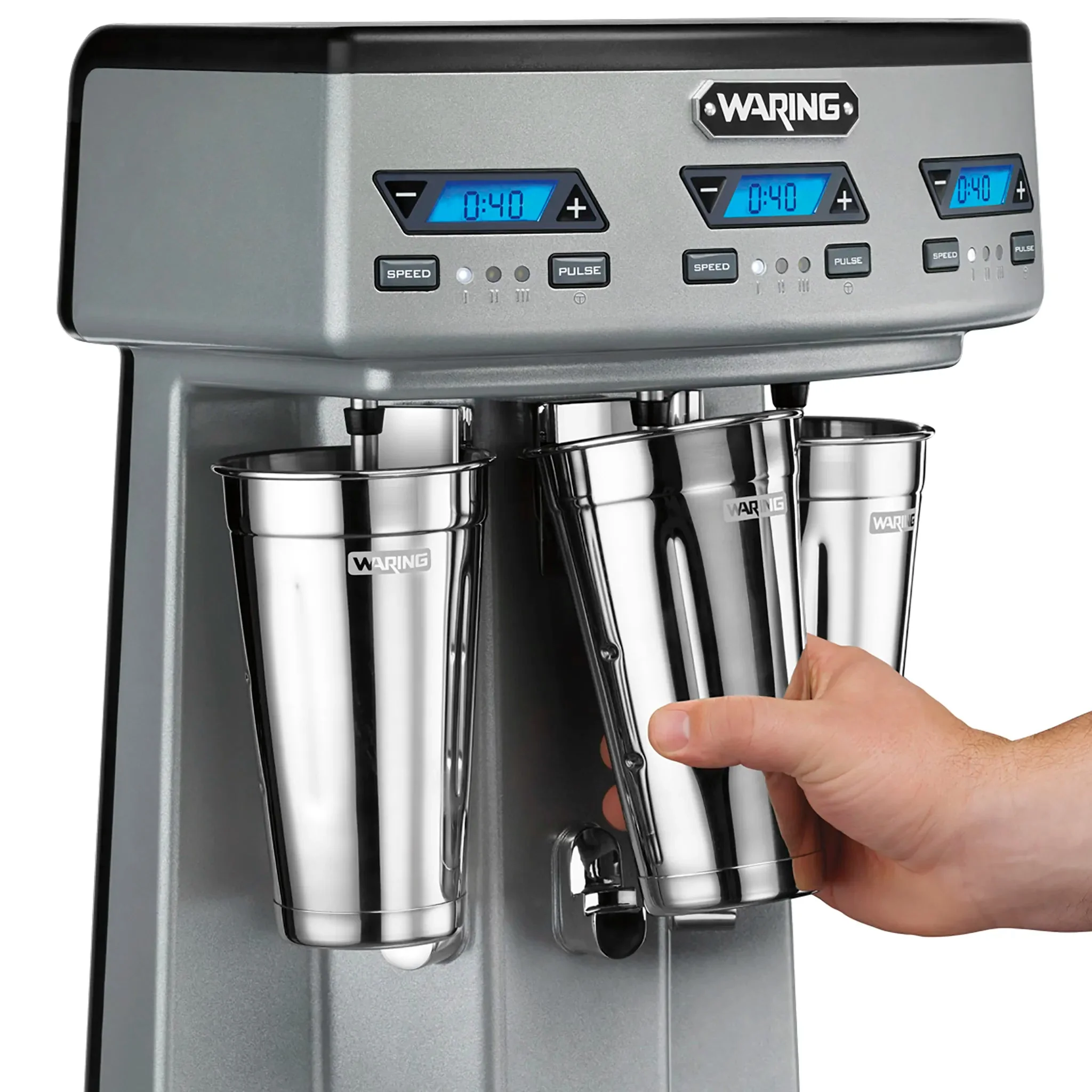 Waring WDM360TX Triple Spindle Drink Mixer With Timer - Image 4
