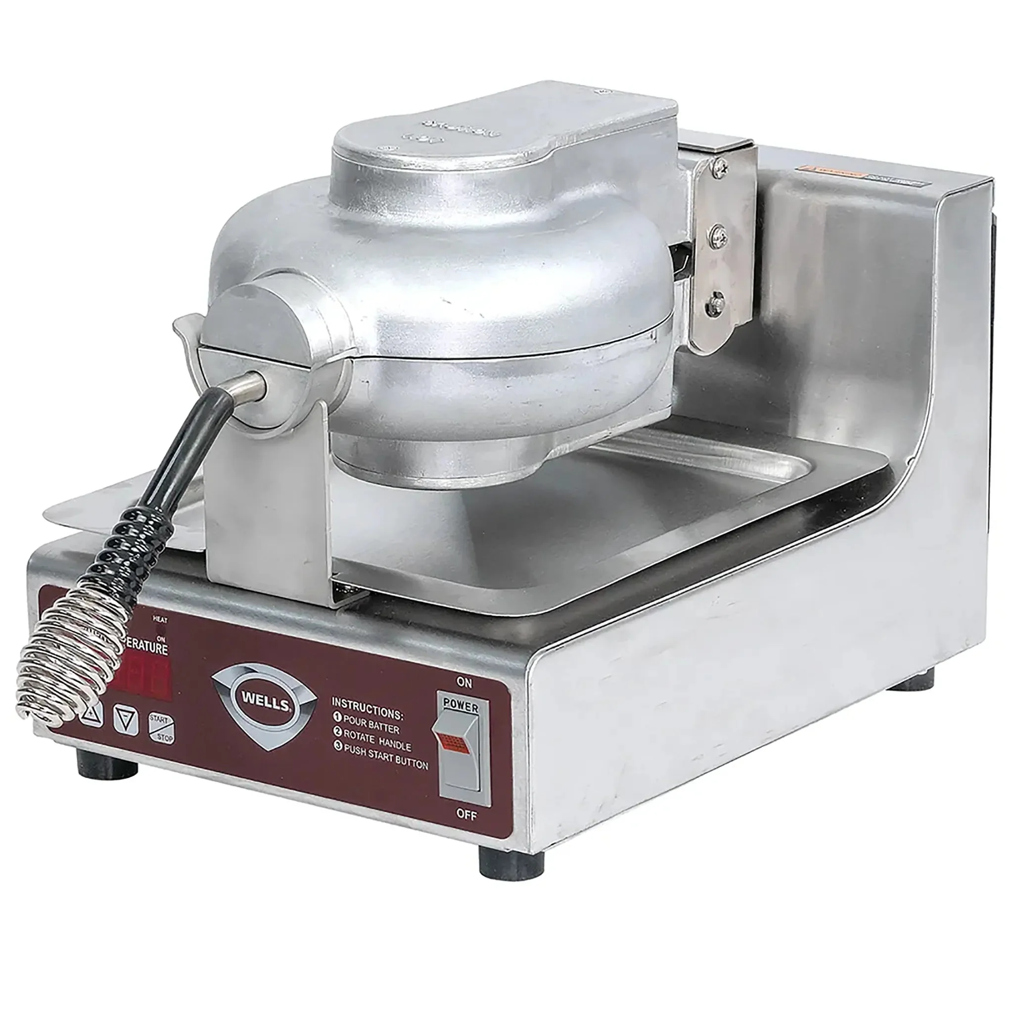 Wells BWB1SE-208V Heavy Duty Belgian 7" Waffle Baker - 208-240V