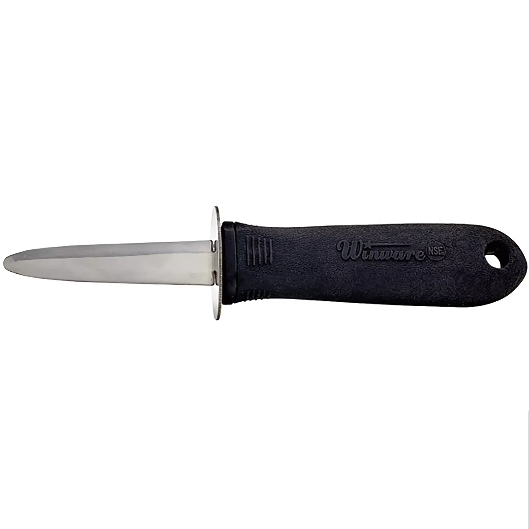 Winco 2 3/4" Blade Oyster/Clam Knife With Soft Grip Handle