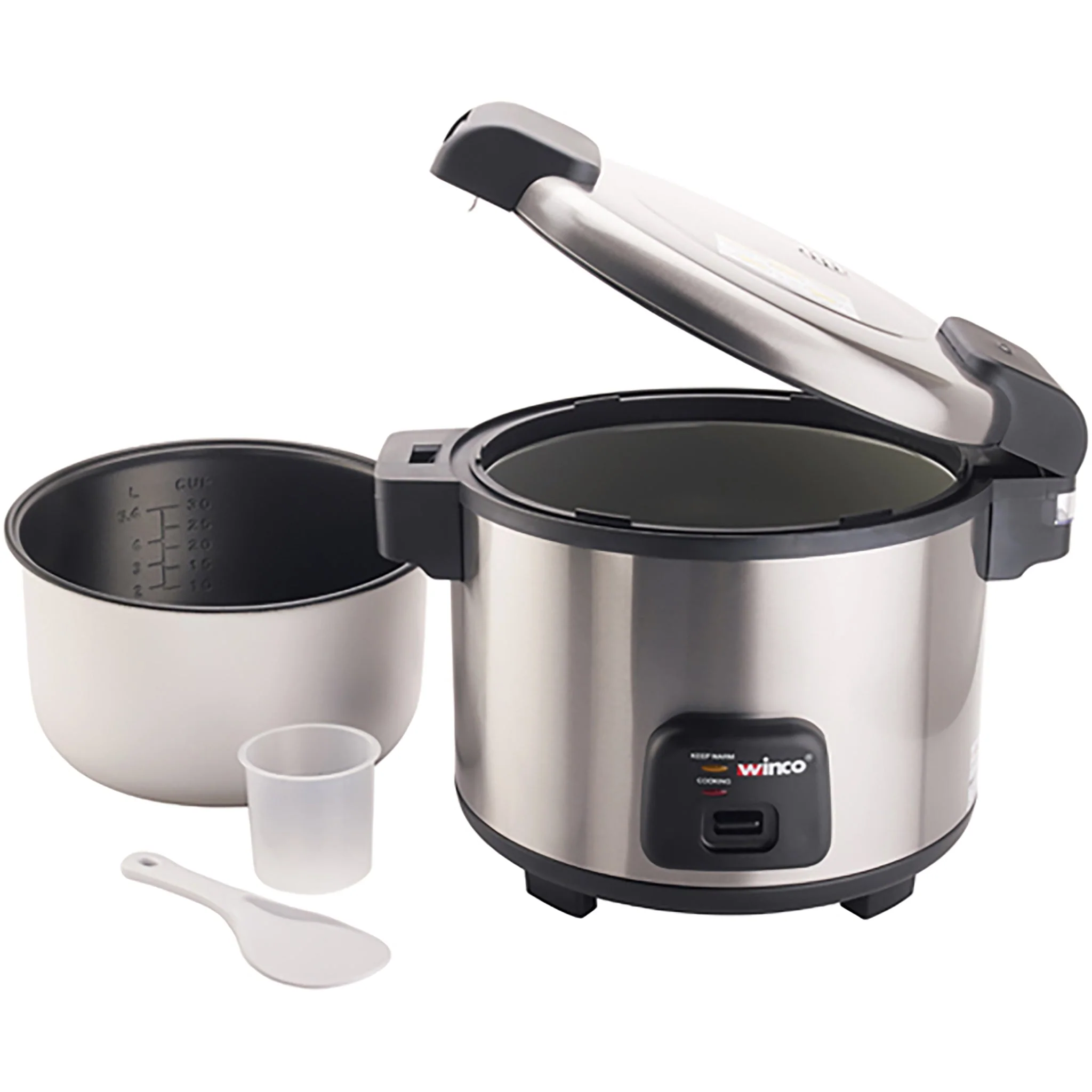 Winco RC-S301 Advanced Electric 60 Cup Rice Cooker/Warmer with Hinged Cover - Image 3