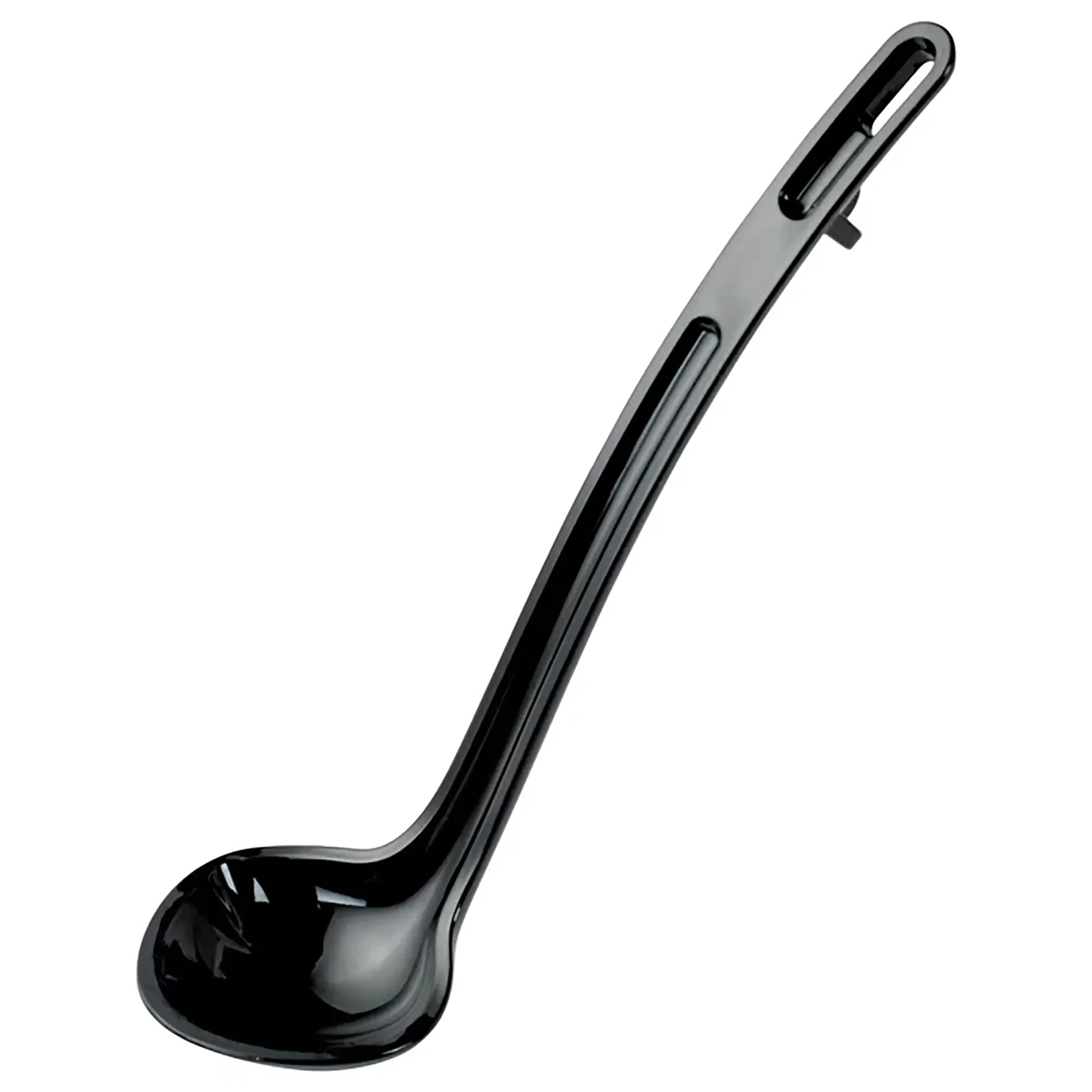 Winco CURV Black One-Piece Dual Spout Ladle - Various Sizes