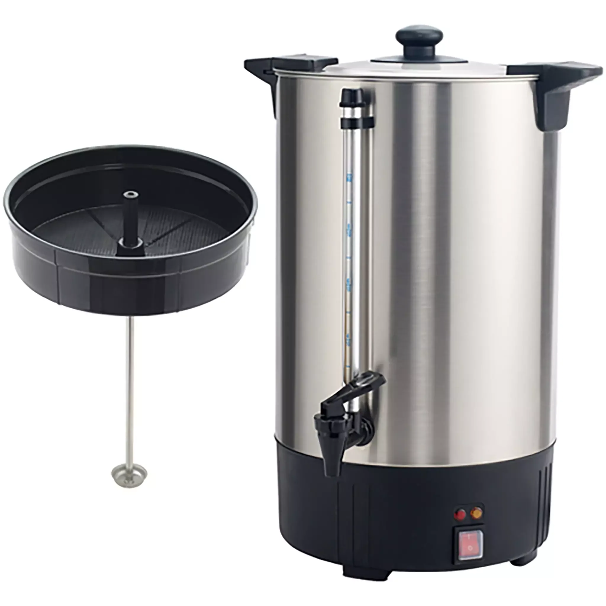 Winco ECU-100A 16L Electric Percolator & Hot Water Dispenser
