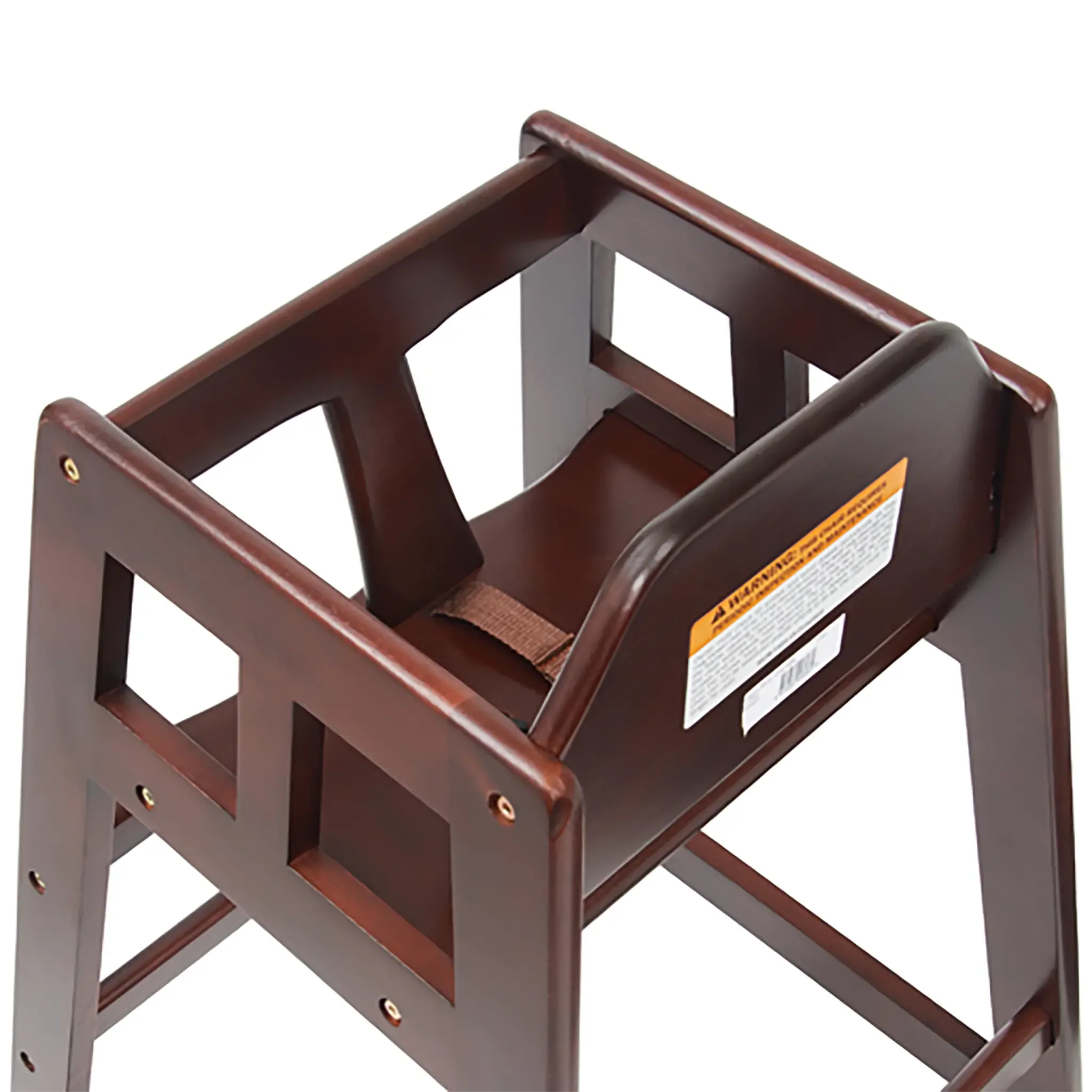 Winco Mahogany Finish Wooden High Chair - Knocked Down - Image 2