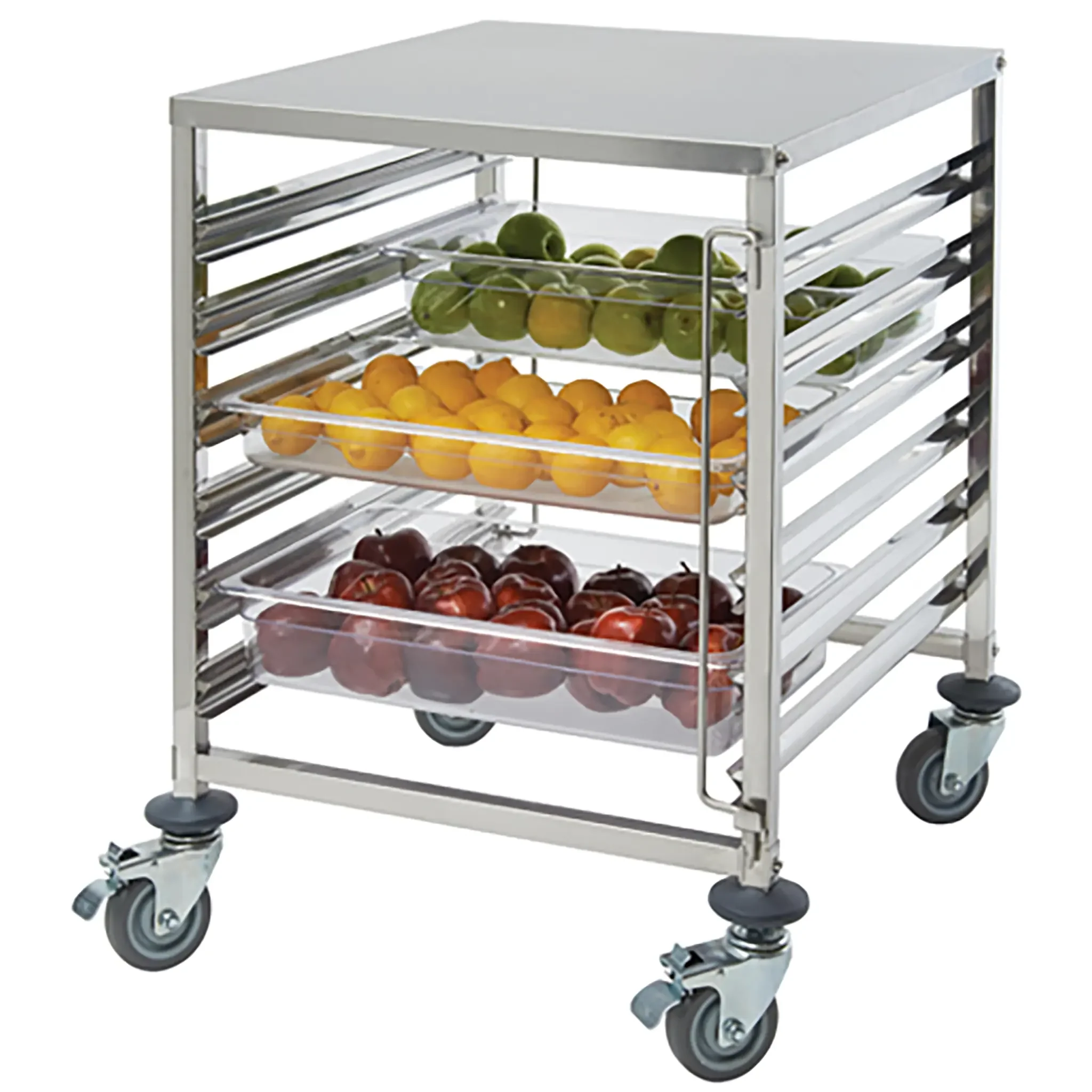 Winco SRK-12D Double Side-Load Stainless Steel 12-Tier Steam Table Pan/Food Pan Rack - Image 2