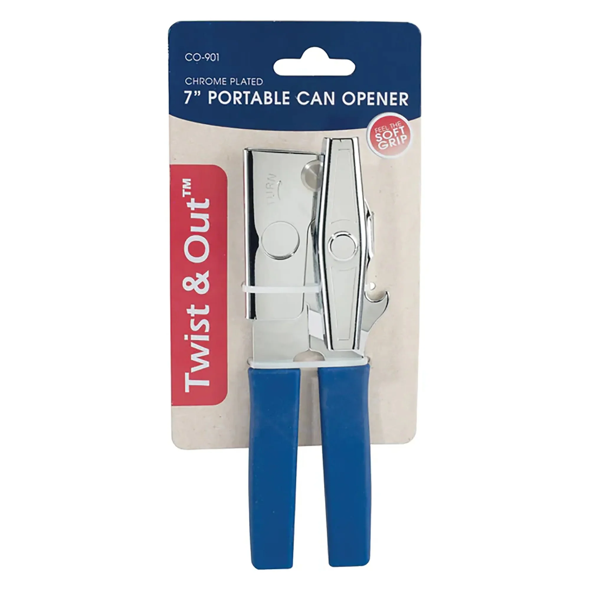 Winco Twist & Out Chrome Plated 7″ Portable Can Opener - Image 3